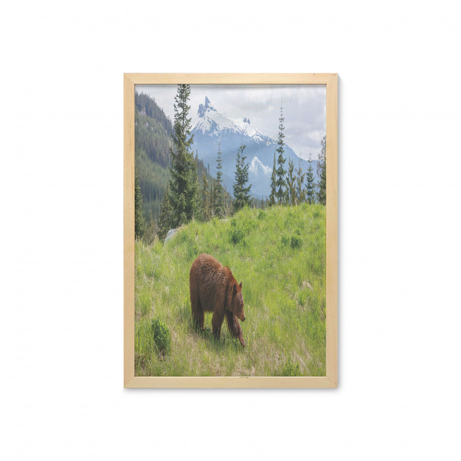Ambesonne Bear Pattern Wall Art with Frame for Bathrooms Living Room Dorms - Picture 56 of 121