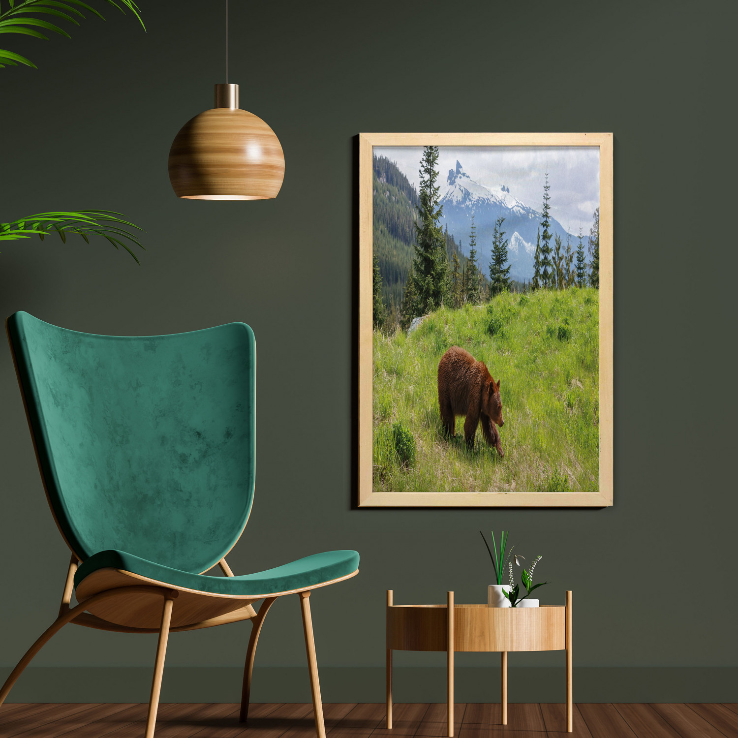 Ambesonne Bear Pattern Wall Art with Frame for Bathrooms Living Room Dorms - Picture 57 of 121
