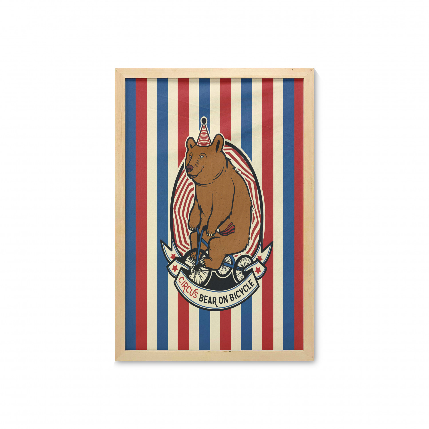 Ambesonne Bear Pattern Wall Art with Frame for Bathrooms Living Room Dorms - Picture 30 of 121