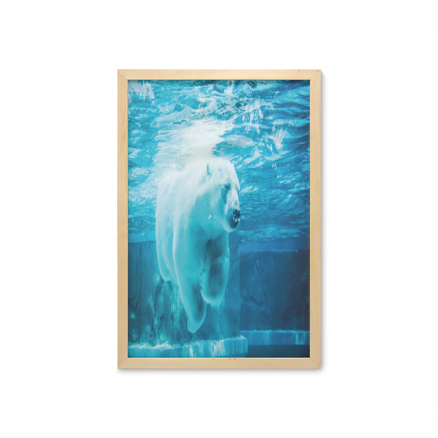Ambesonne Bear Pattern Wall Art with Frame for Bathrooms Living Room Dorms - Picture 12 of 121