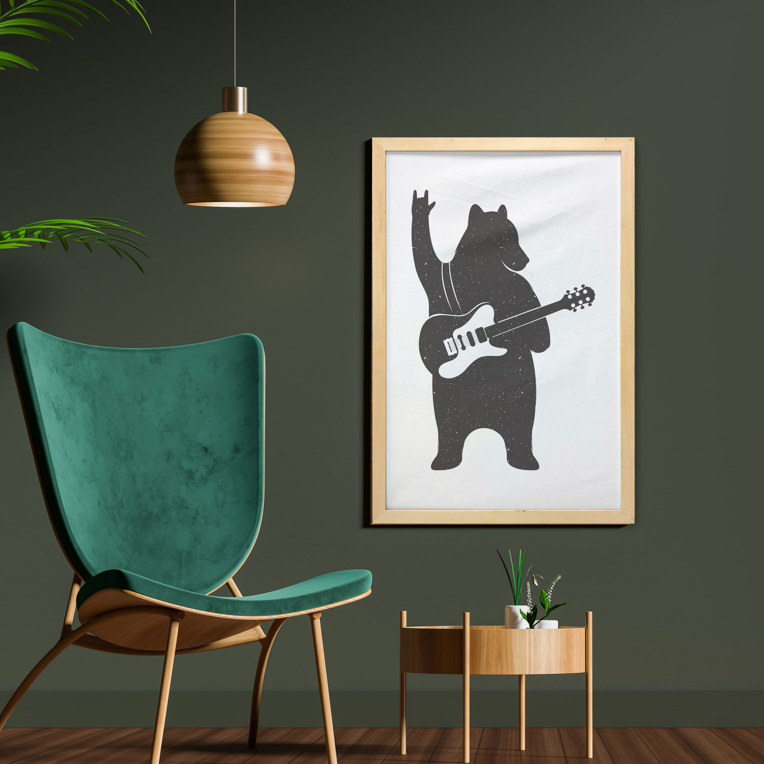 Ambesonne Bear Pattern Wall Art with Frame for Bathrooms Living Room Dorms - Picture 85 of 121