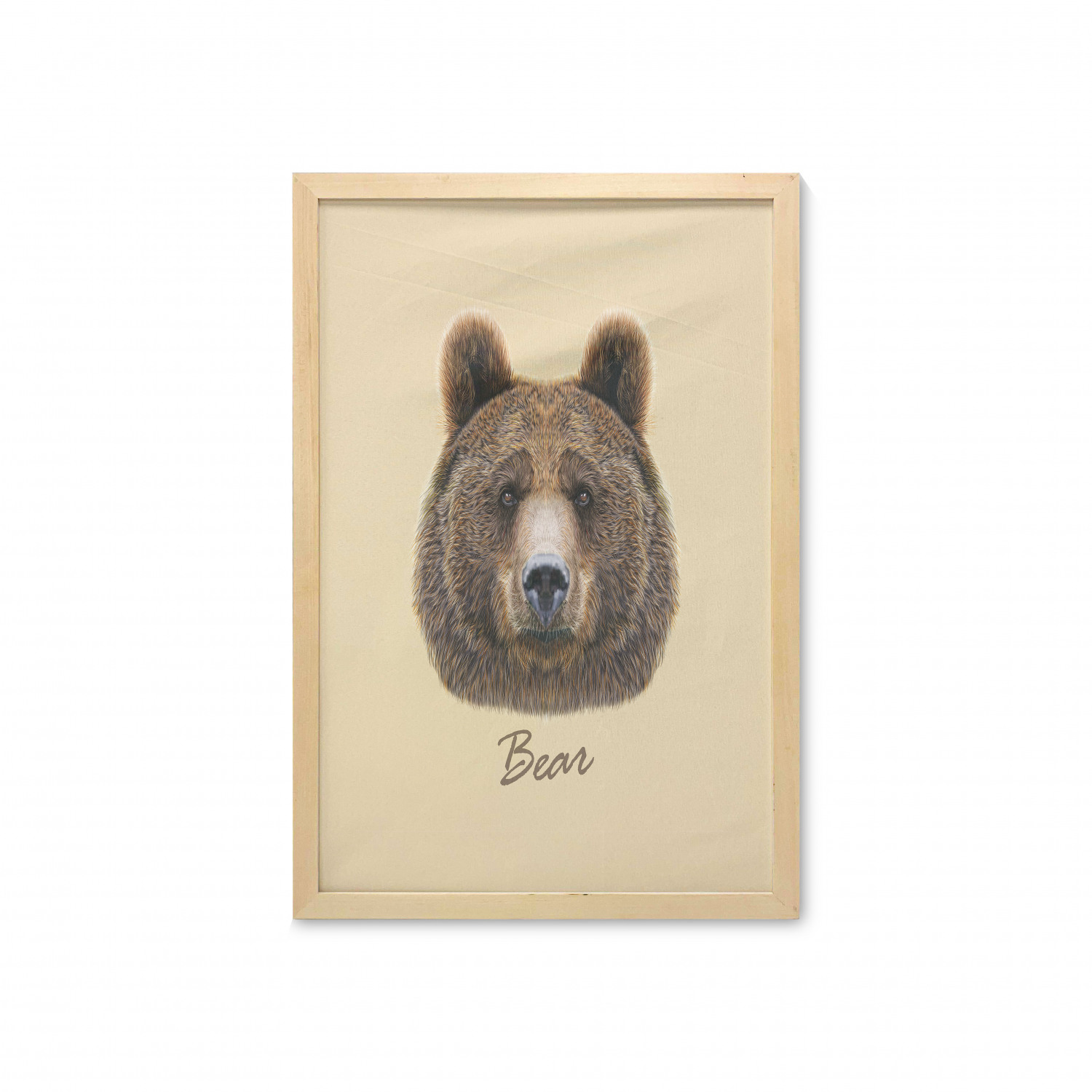 Ambesonne Bear Pattern Wall Art with Frame for Bathrooms Living Room Dorms - Picture 106 of 121