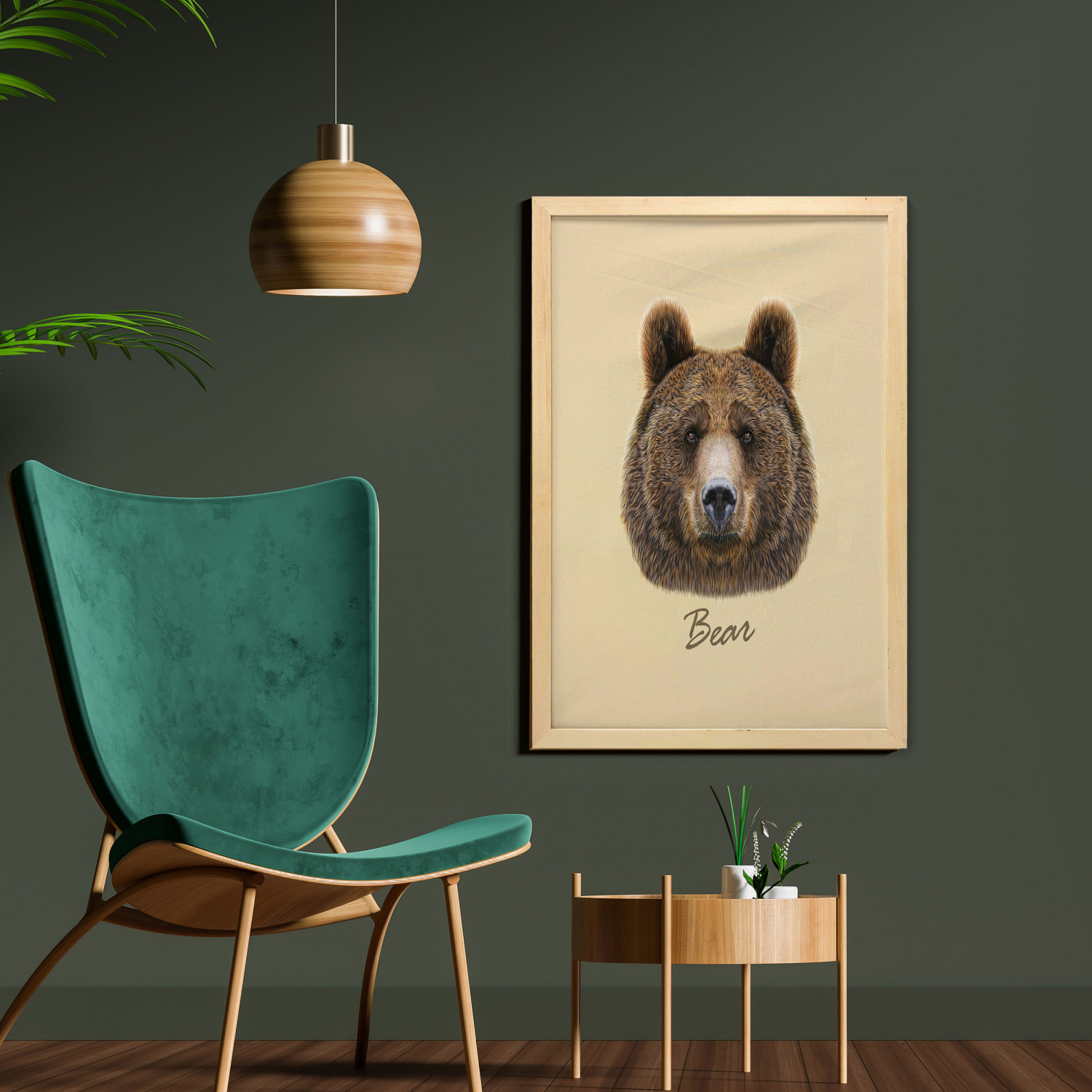 Ambesonne Bear Pattern Wall Art with Frame for Bathrooms Living Room Dorms - Picture 107 of 121