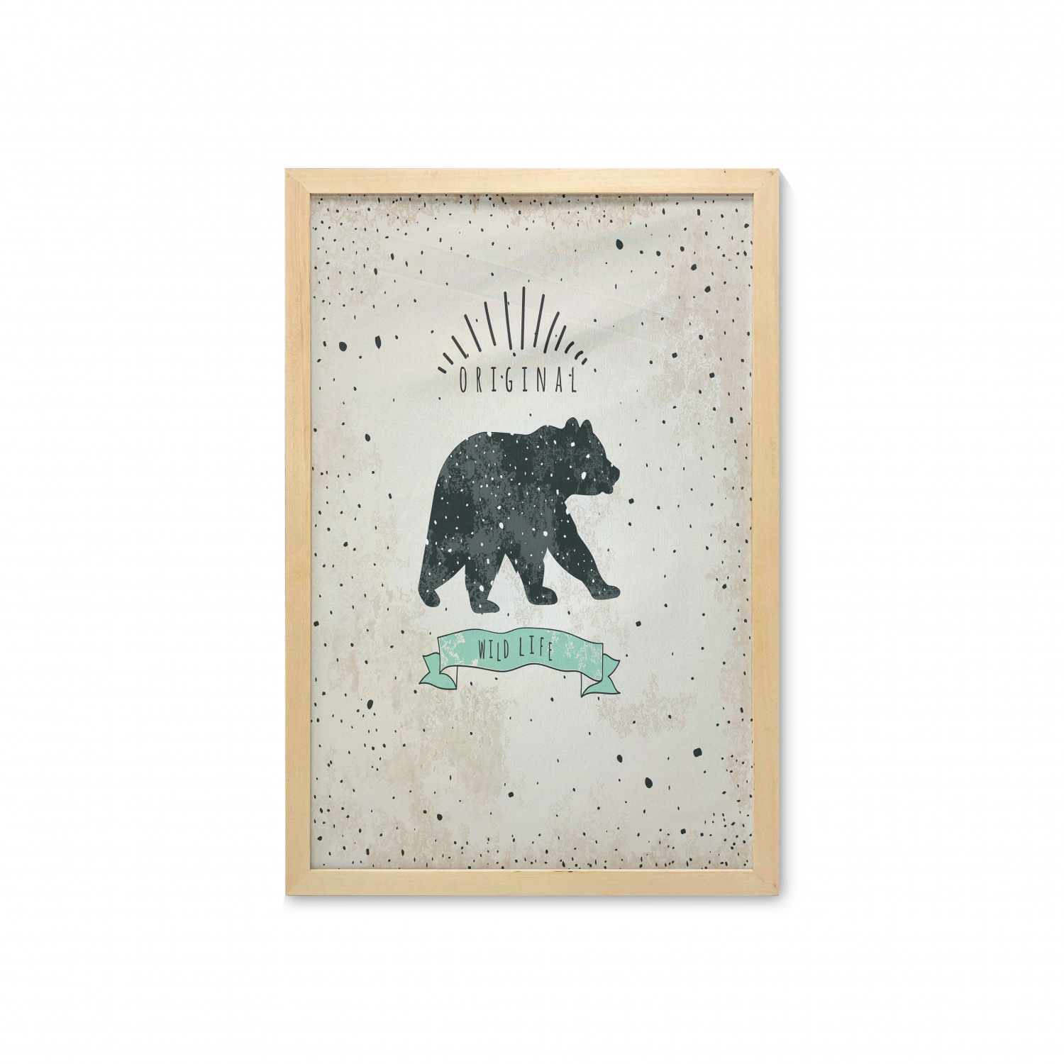 Ambesonne Bear Pattern Wall Art with Frame for Bathrooms Living Room Dorms - Picture 112 of 121