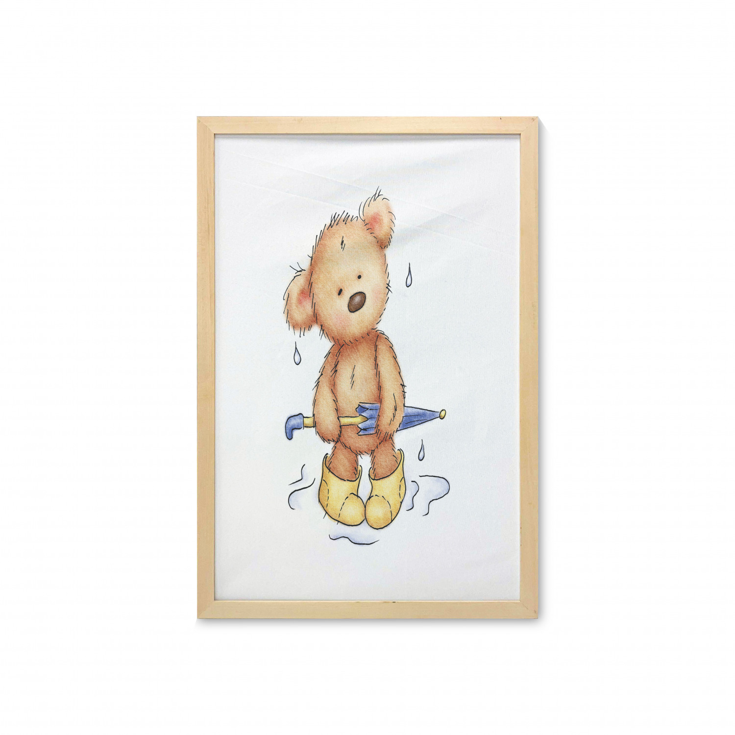 Ambesonne Bear Pattern Wall Art with Frame for Bathrooms Living Room Dorms - Picture 110 of 121