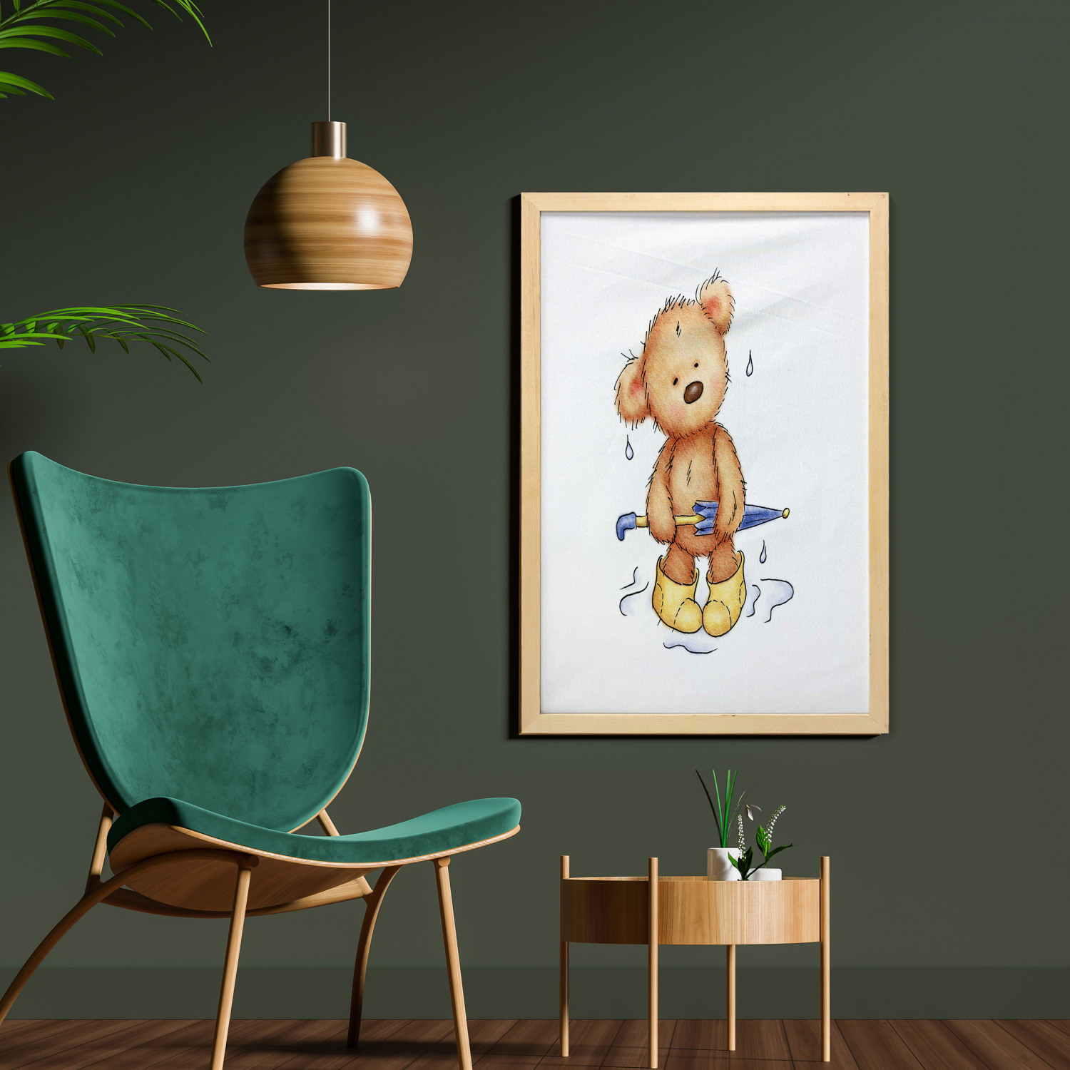 Ambesonne Bear Pattern Wall Art with Frame for Bathrooms Living Room Dorms - Picture 111 of 121