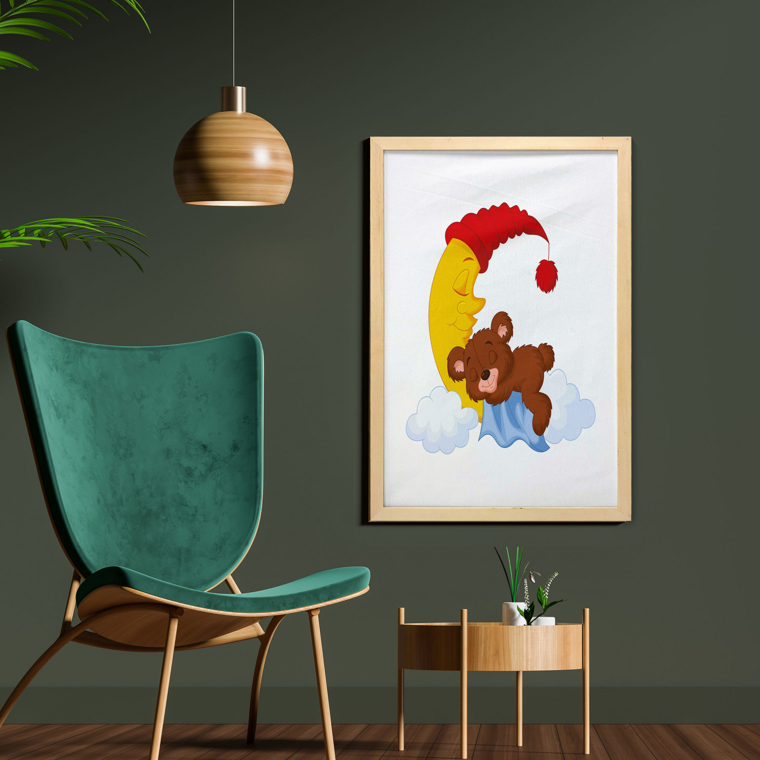 Ambesonne Bear Pattern Wall Art with Frame for Bathrooms Living Room Dorms - Picture 77 of 121