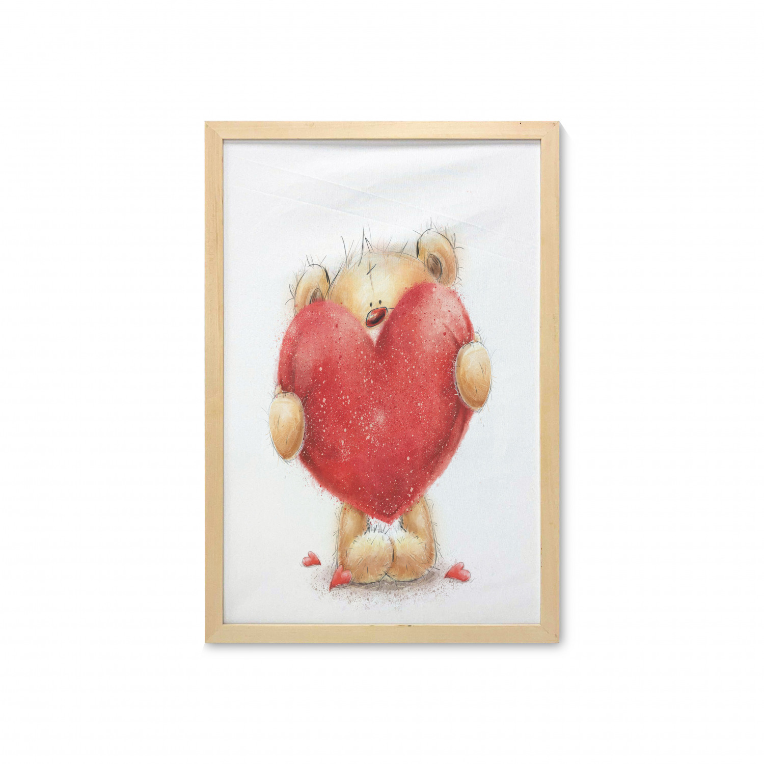 Ambesonne Bear Pattern Wall Art with Frame for Bathrooms Living Room Dorms - Picture 94 of 121