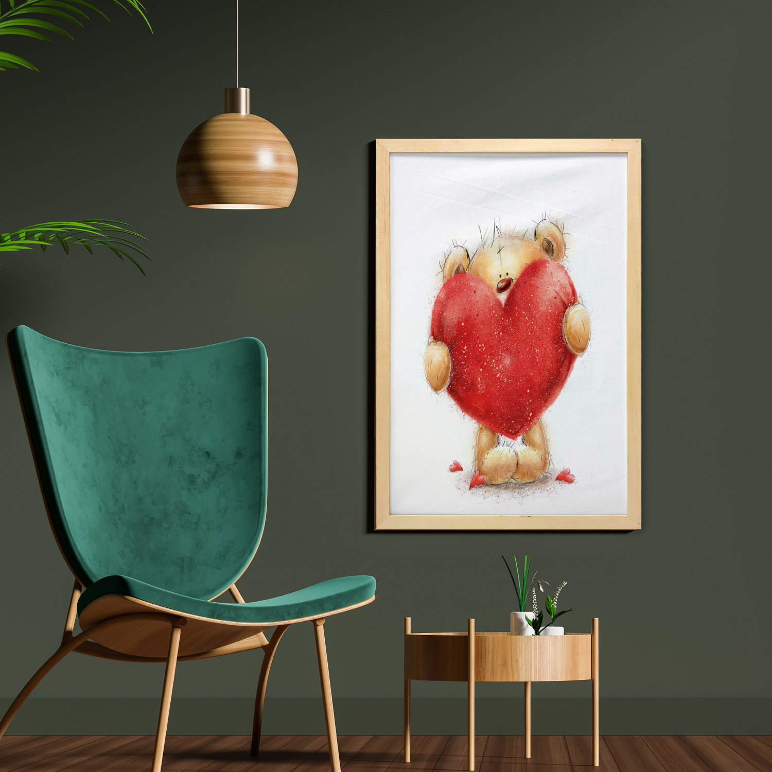 Ambesonne Bear Pattern Wall Art with Frame for Bathrooms Living Room Dorms - Picture 95 of 121