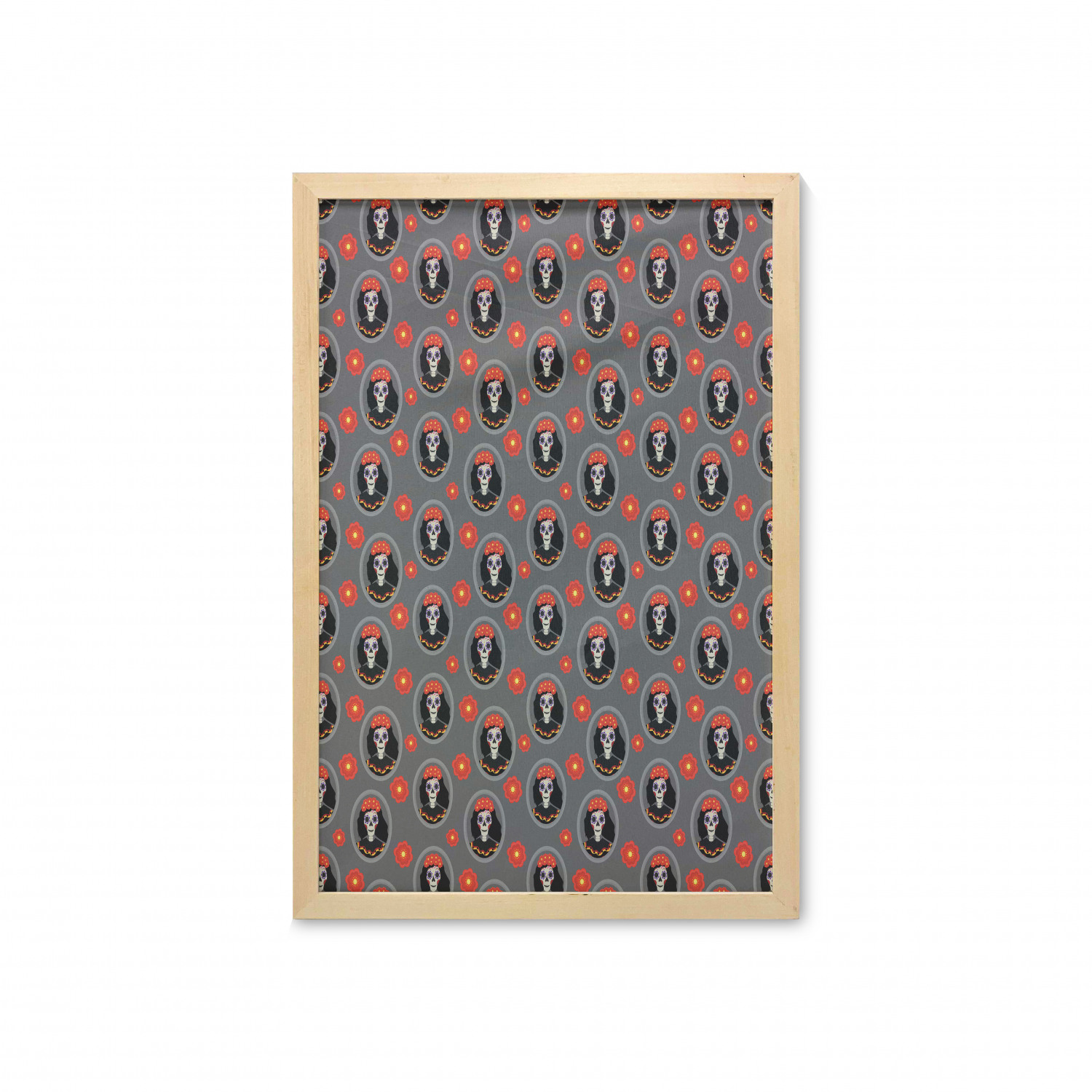 Ambesonne Sugar Skull Wall Art with Frame for Bathrooms Living Room Dorms - Picture 66 of 121