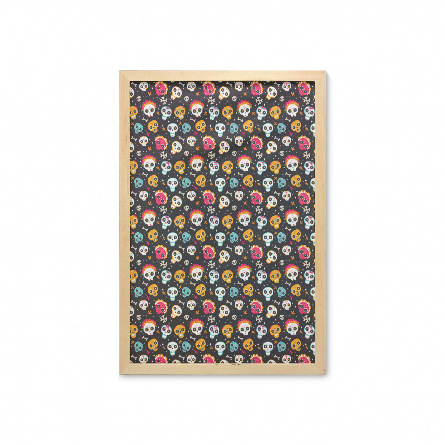 Ambesonne Sugar Skull Wall Art with Frame for Bathrooms Living Room Dorms - Picture 28 of 121