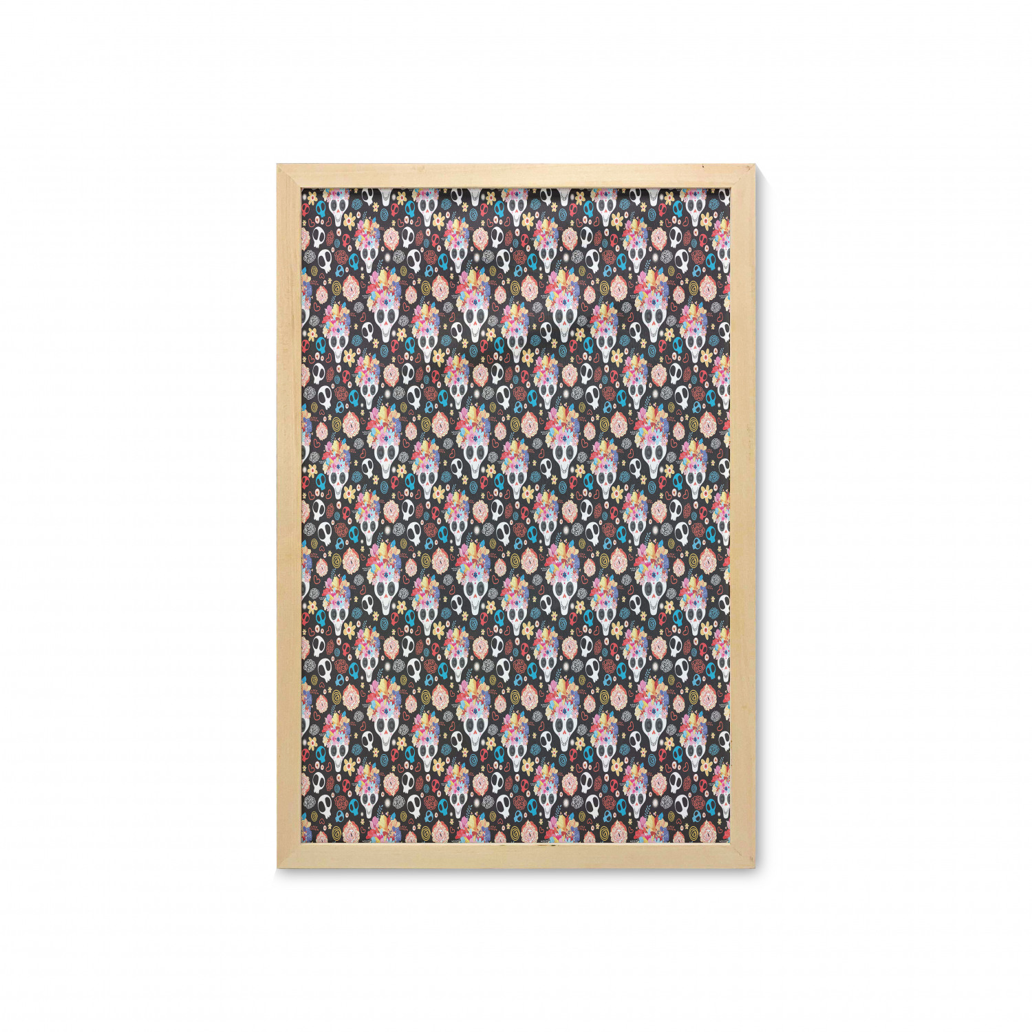 Ambesonne Sugar Skull Wall Art with Frame for Bathrooms Living Room Dorms - Picture 52 of 121