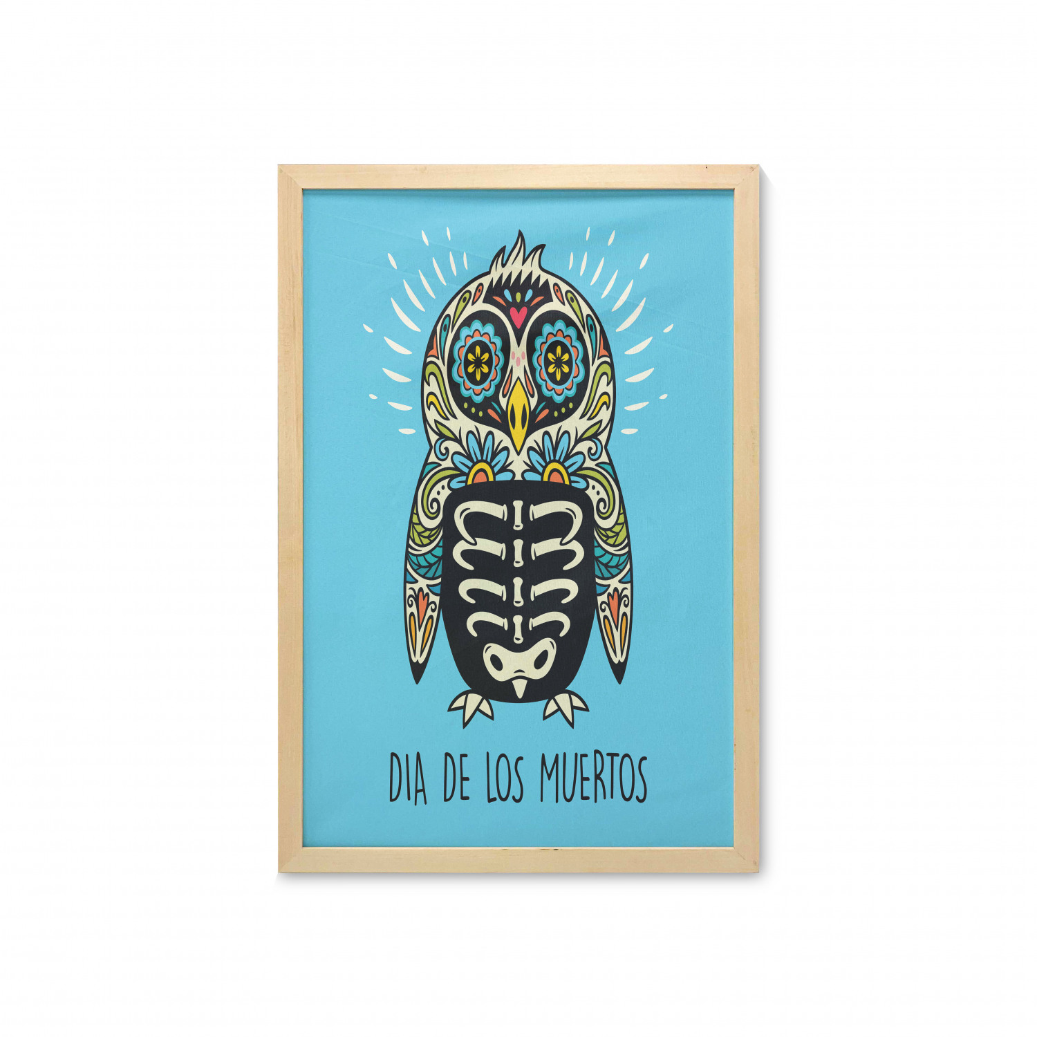 Ambesonne Sugar Skull Wall Art with Frame for Bathrooms Living Room Dorms - Picture 34 of 121