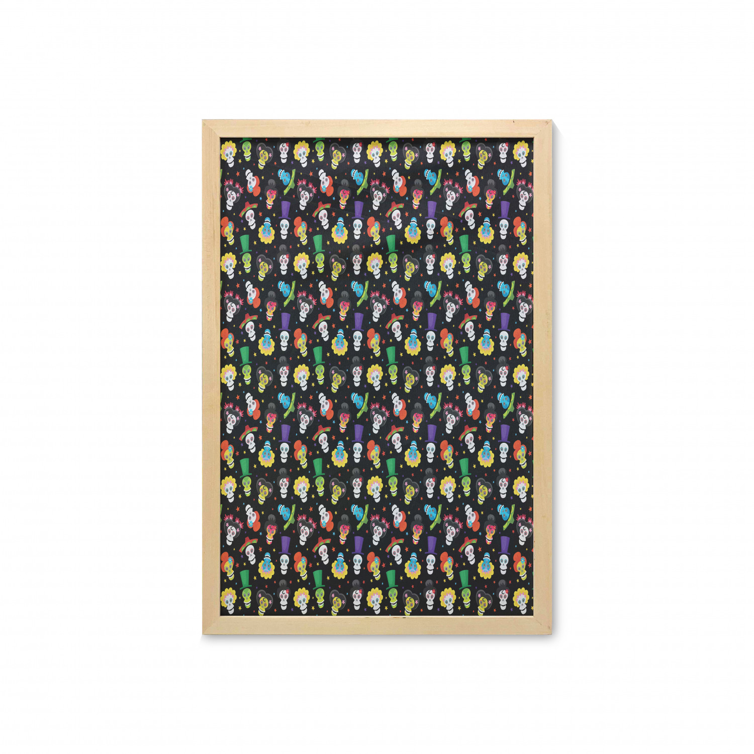 Ambesonne Sugar Skull Wall Art with Frame for Bathrooms Living Room Dorms - Picture 54 of 121