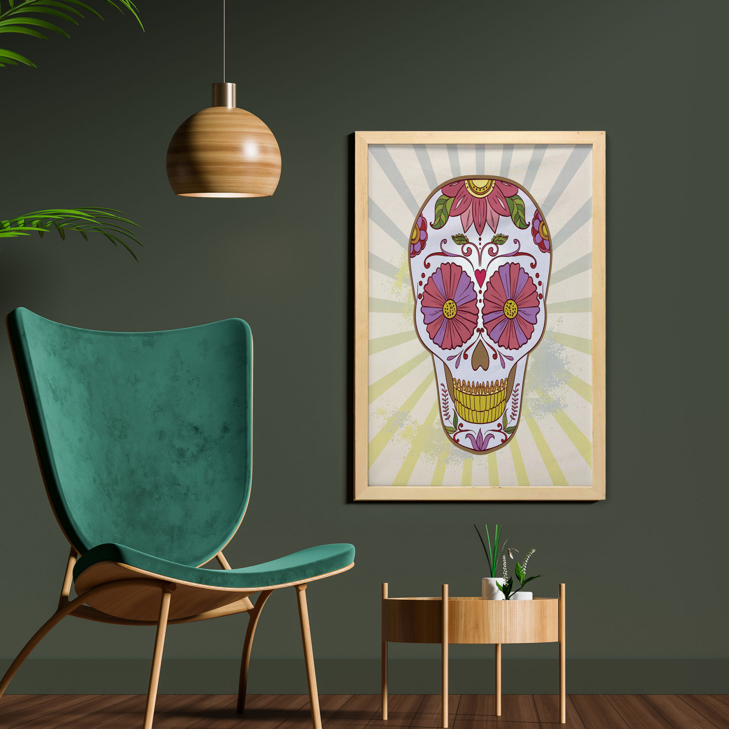 Ambesonne Sugar Skull Wall Art with Frame for Bathrooms Living Room Dorms - Picture 77 of 121