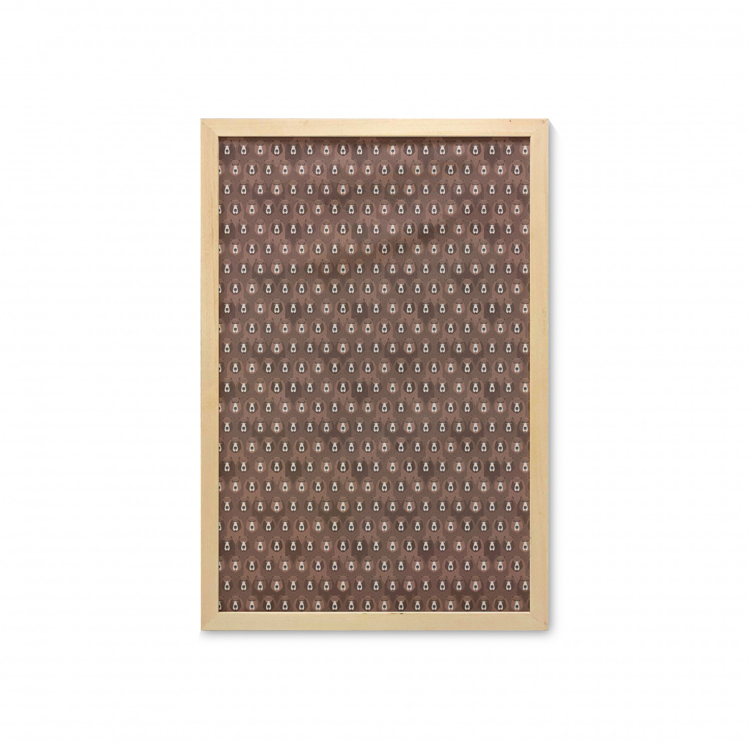 Ambesonne Bear Pattern Wall Art with Frame for Bathrooms Living Room Dorms - Picture 40 of 121