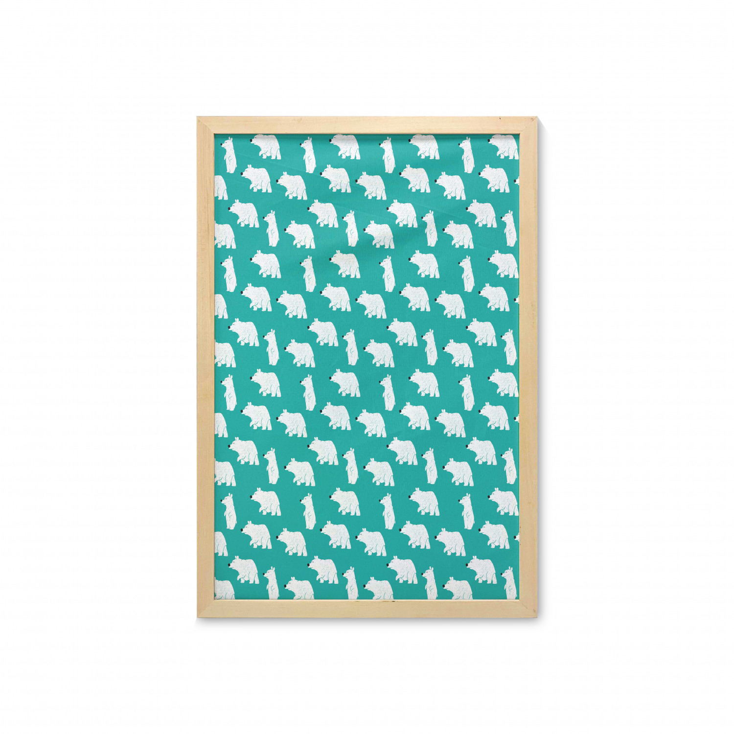 Ambesonne Bear Pattern Wall Art with Frame for Bathrooms Living Room Dorms - Picture 54 of 121
