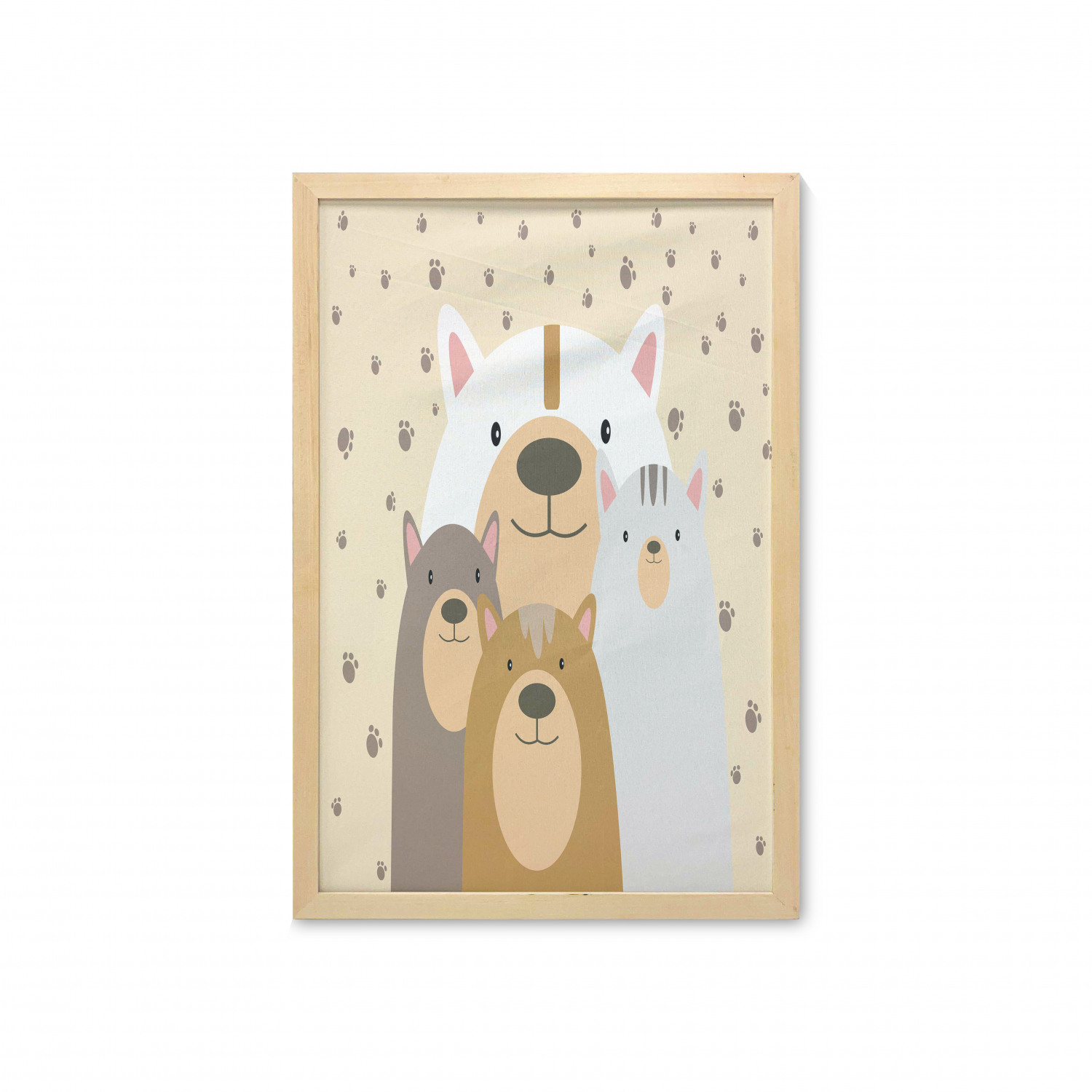 Ambesonne Bear Pattern Wall Art with Frame for Bathrooms Living Room Dorms - Picture 24 of 121