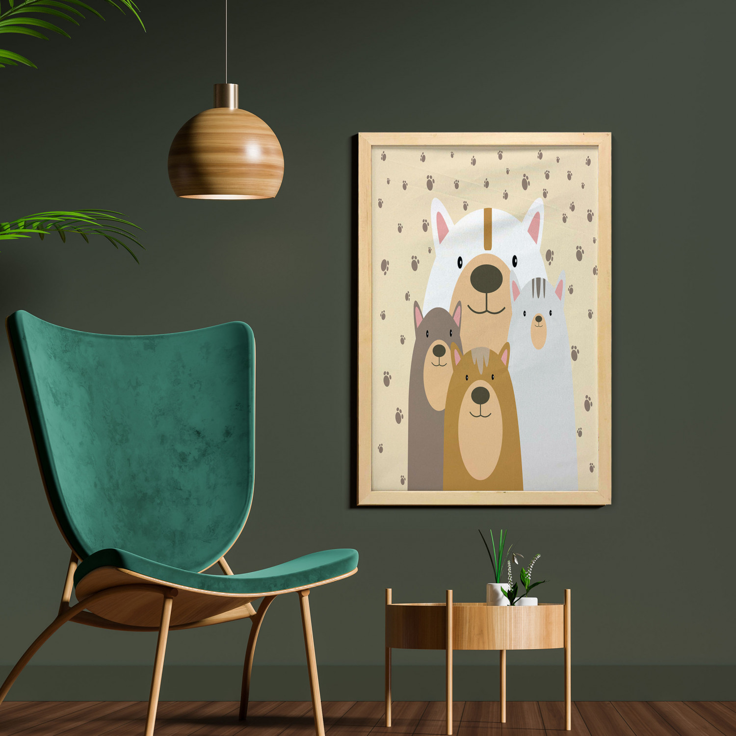 Ambesonne Bear Pattern Wall Art with Frame for Bathrooms Living Room Dorms - Picture 25 of 121