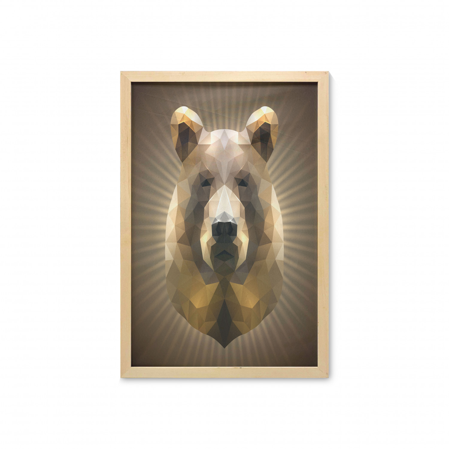 Ambesonne Bear Pattern Wall Art with Frame for Bathrooms Living Room Dorms - Picture 58 of 121