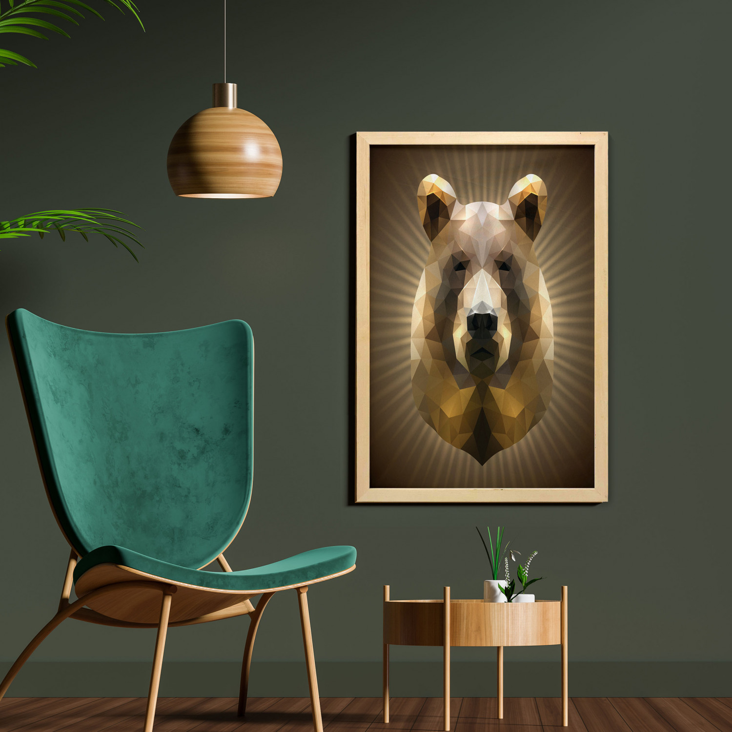 Ambesonne Bear Pattern Wall Art with Frame for Bathrooms Living Room Dorms - Picture 59 of 121