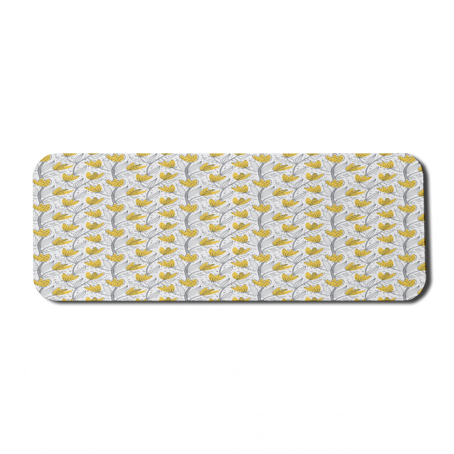 Ambesonne Floral Blossom Rectangle Non-Slip Mousepad, 31" x 12" Gaming Size - Picture 82 of 105
