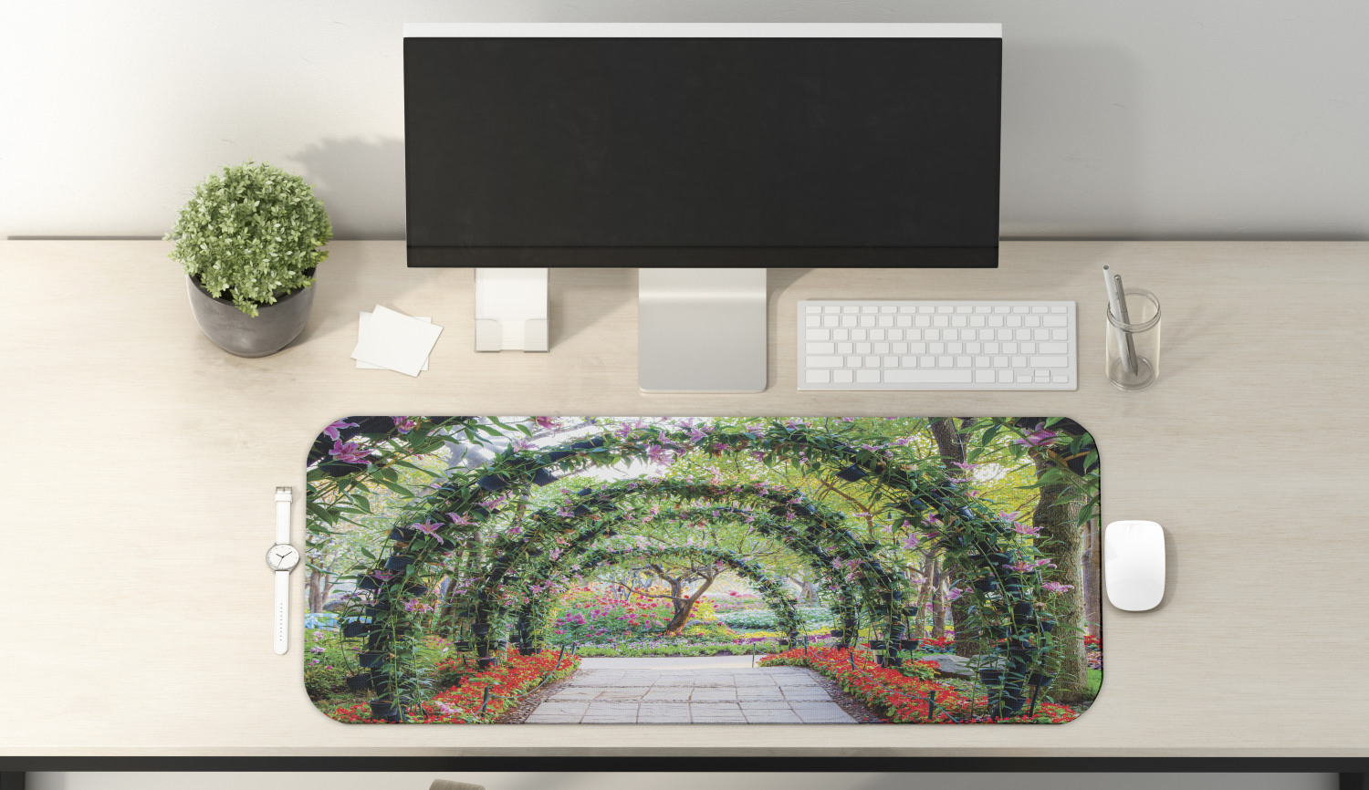 Ambesonne Garden Rectangle Non-Slip Mousepad, 31" x 12" Gaming Size - Picture 45 of 101