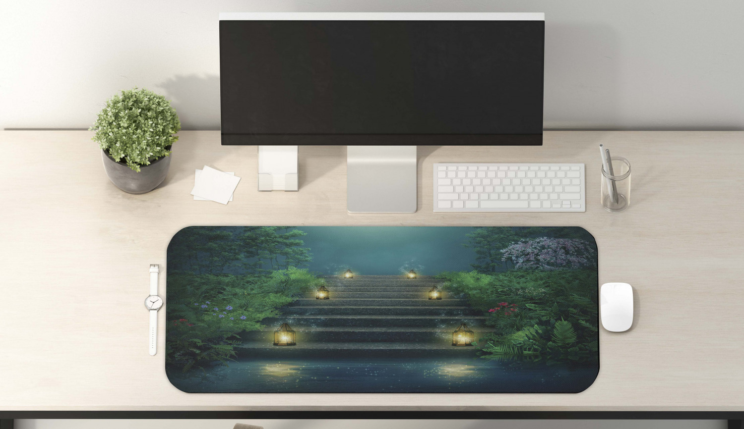 Ambesonne Garden Rectangle Non-Slip Mousepad, 31" x 12" Gaming Size - Picture 91 of 101