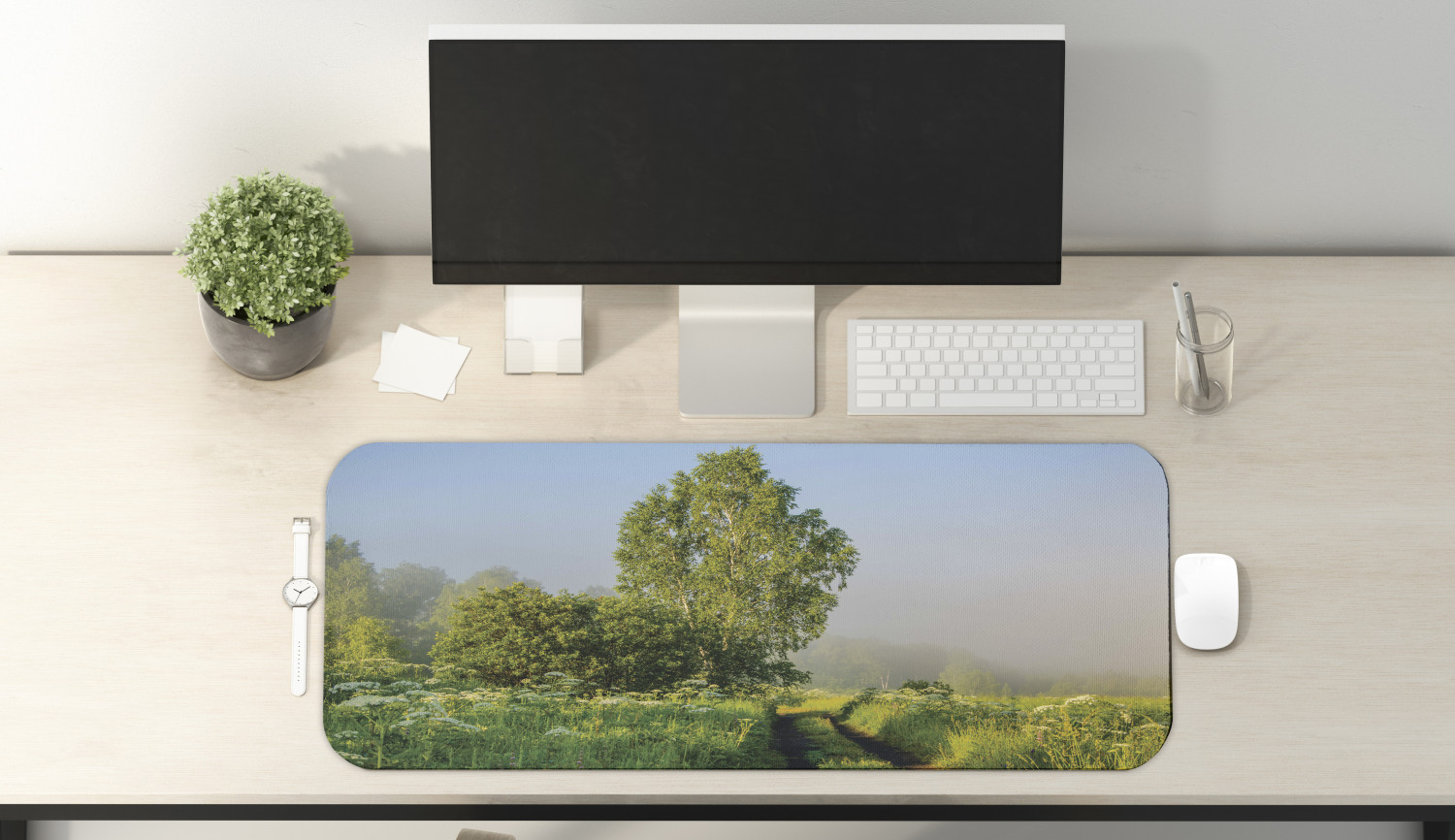 Ambesonne Garden Rectangle Non-Slip Mousepad, 31" x 12" Gaming Size - Picture 79 of 101