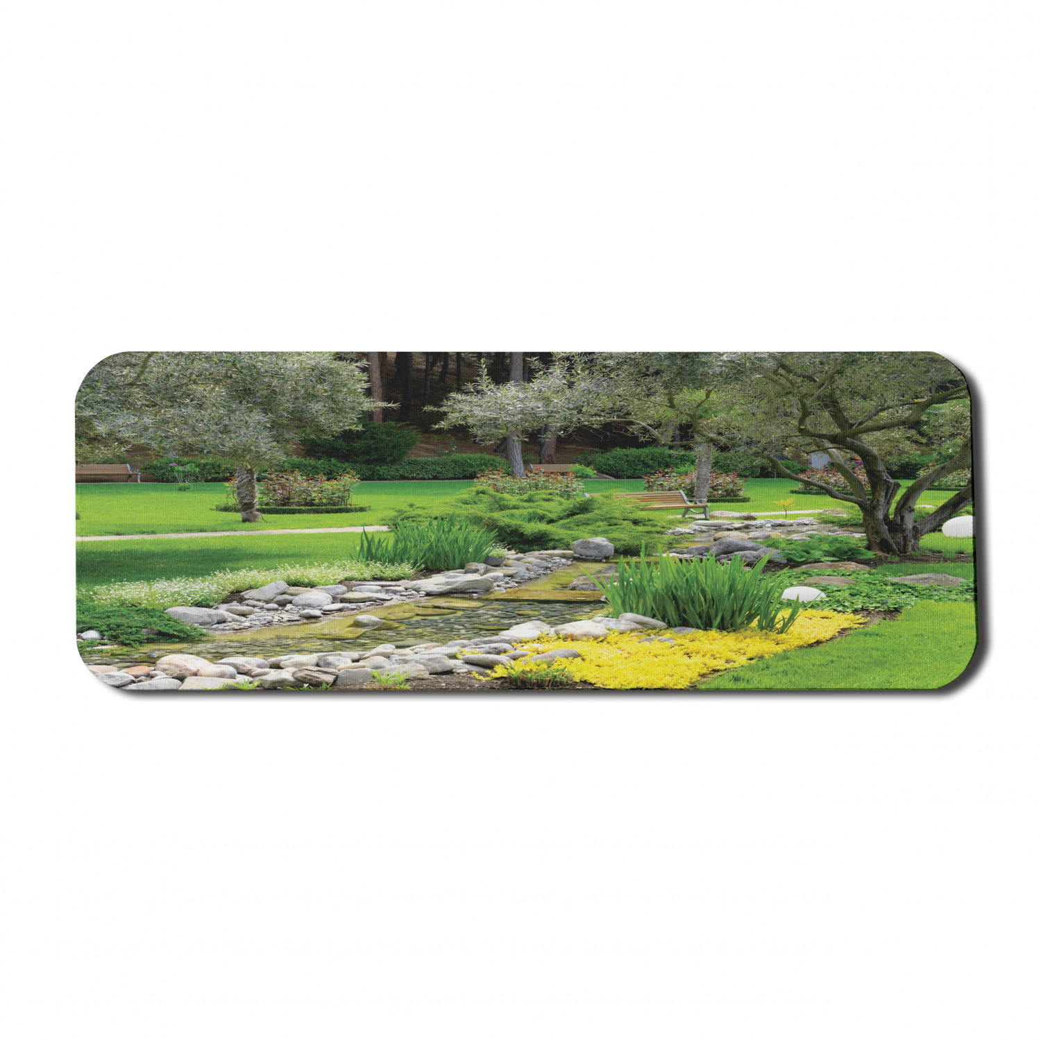 Ambesonne Garden Rectangle Non-Slip Mousepad, 31" x 12" Gaming Size - Picture 58 of 101