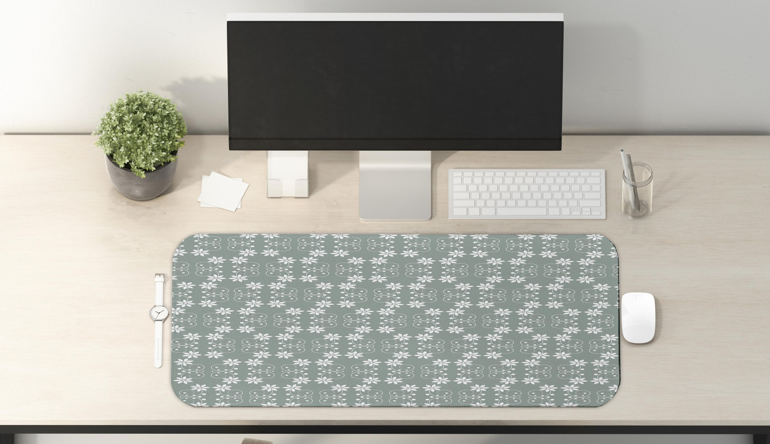 Ambesonne Garden Rectangle Non-Slip Mousepad, 31" x 12" Gaming Size - Picture 15 of 101