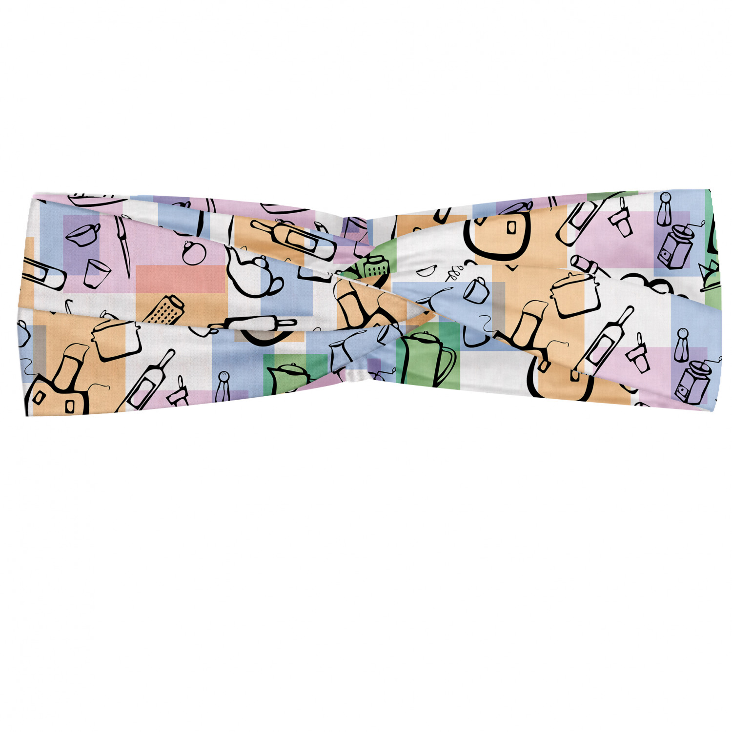 Ambesonne Abstract Shape Headband Elastic Soft Women's Bandana for Daily Use - Picture 58 of 123