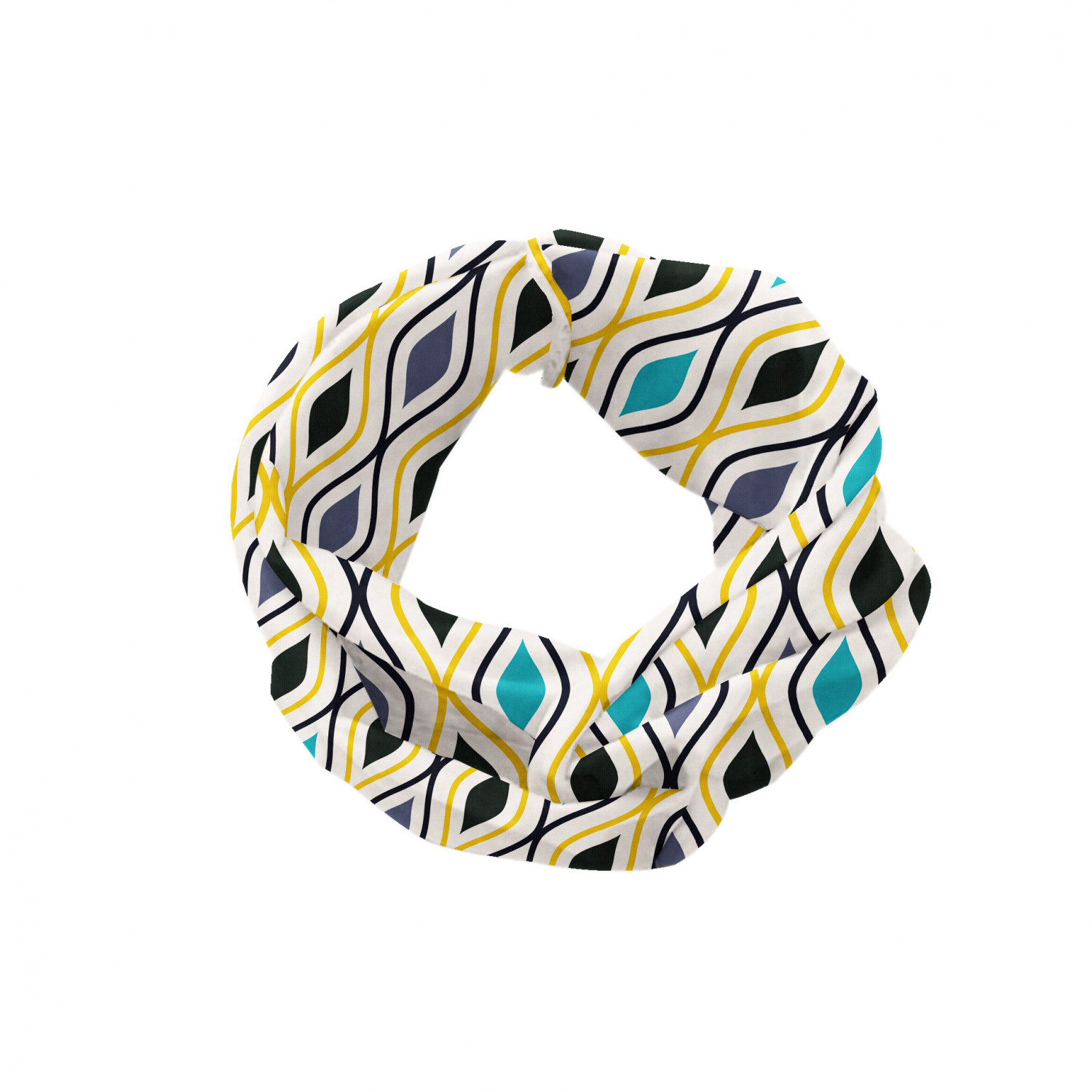 Ambesonne Abstract Shape Headband Elastic Soft Women's Bandana for Daily Use - Picture 69 of 123