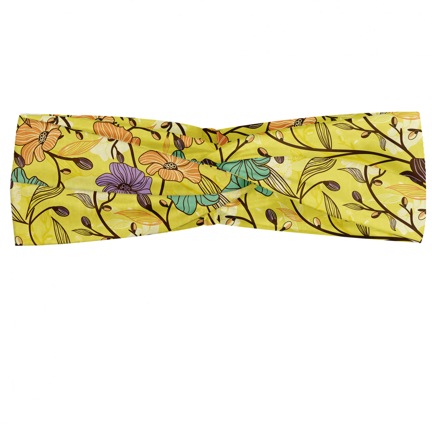 Ambesonne Botanical Form Headband Elastic Soft Women's Bandana for Daily Use - Picture 100 of 123