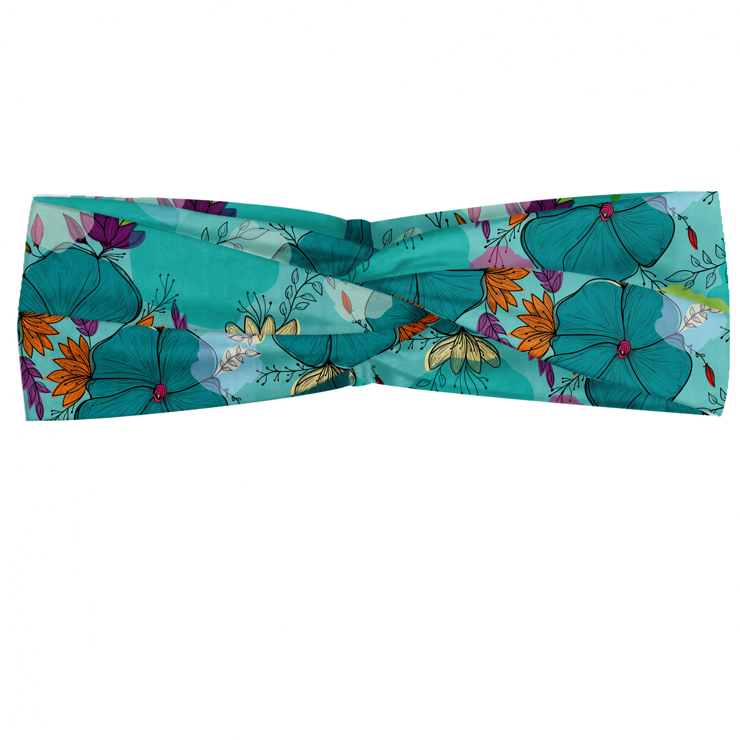 Ambesonne Botanical Form Headband Elastic Soft Women's Bandana for Daily Use - Picture 78 of 123