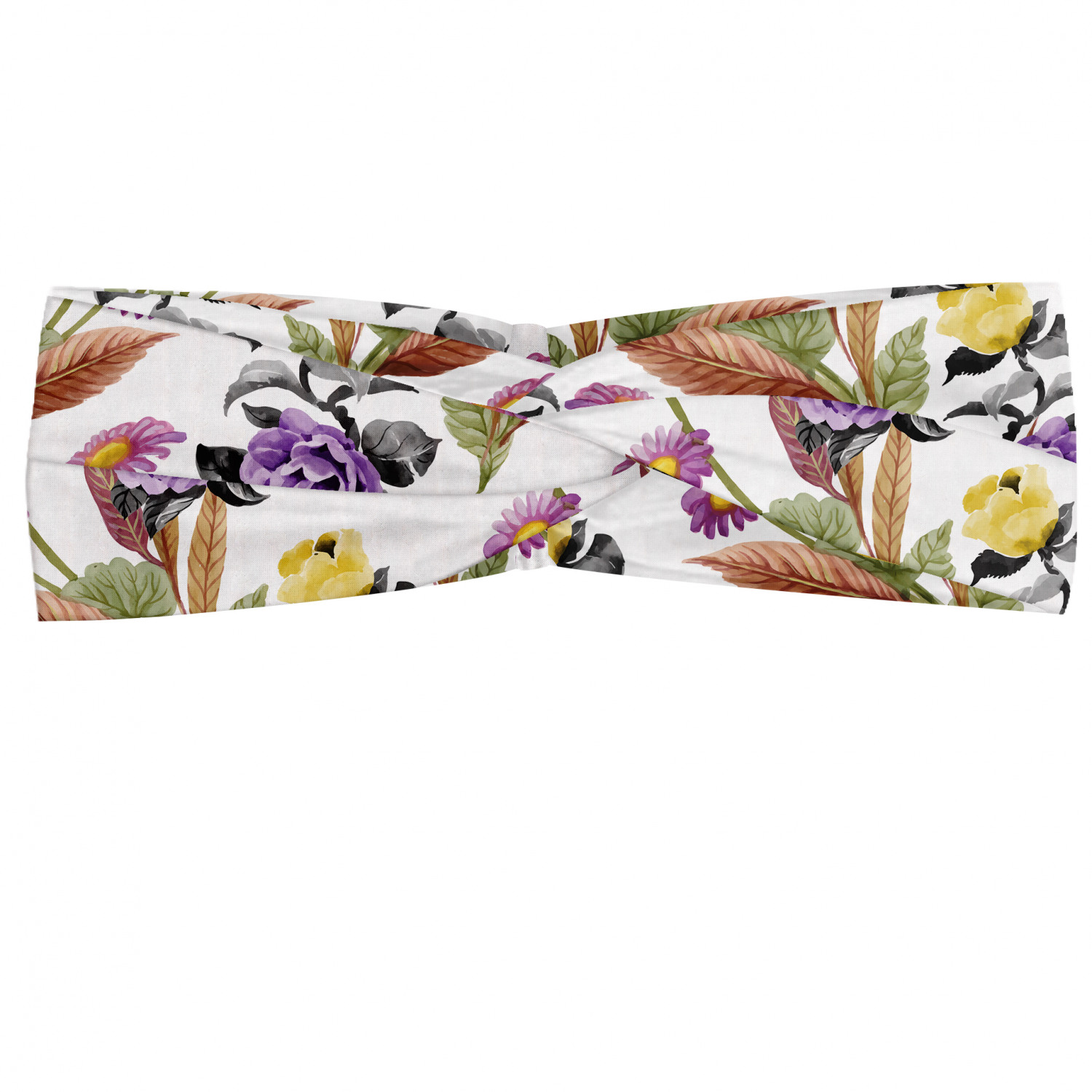 Ambesonne Botanical Form Headband Elastic Soft Women's Bandana for Daily Use - Picture 120 of 123