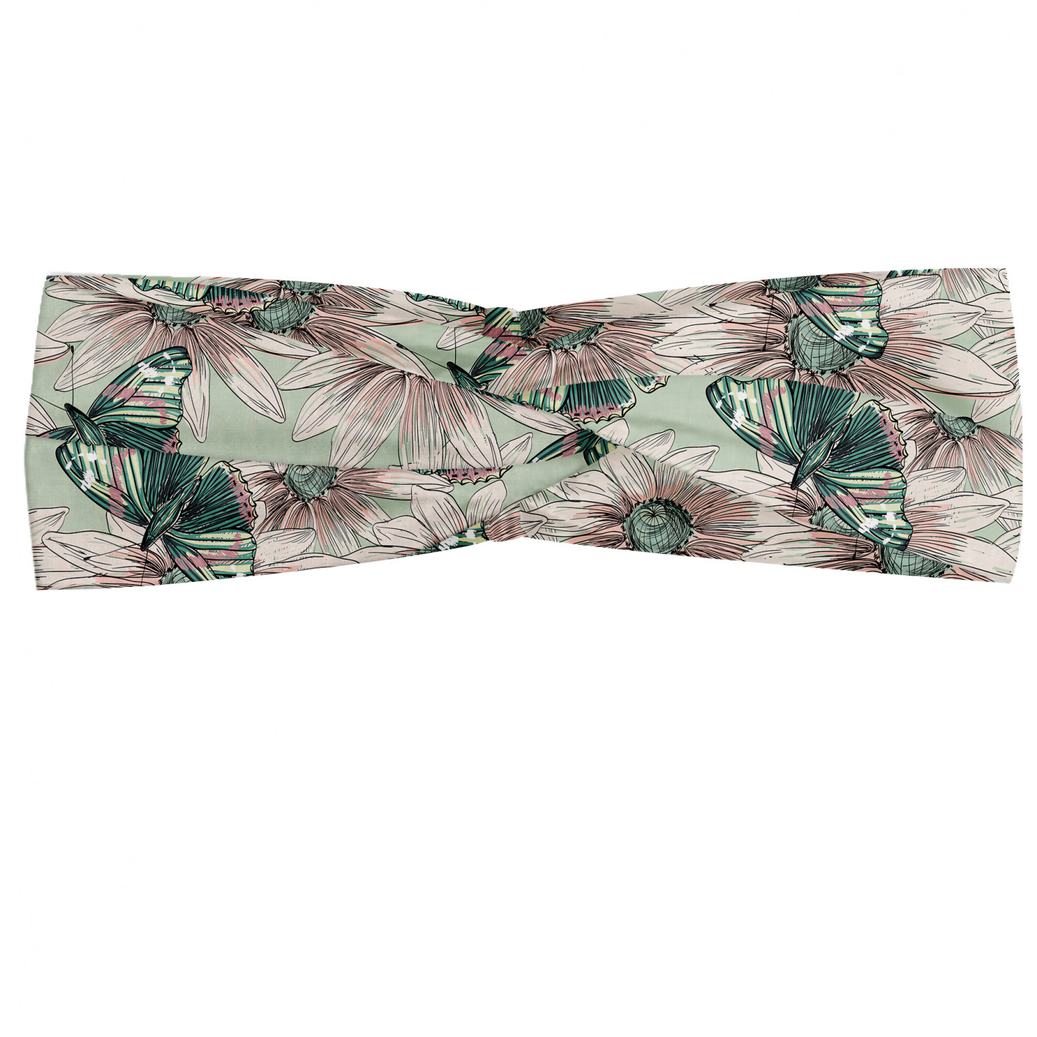 Ambesonne Botanical Form Headband Elastic Soft Women's Bandana for Daily Use - Picture 114 of 123