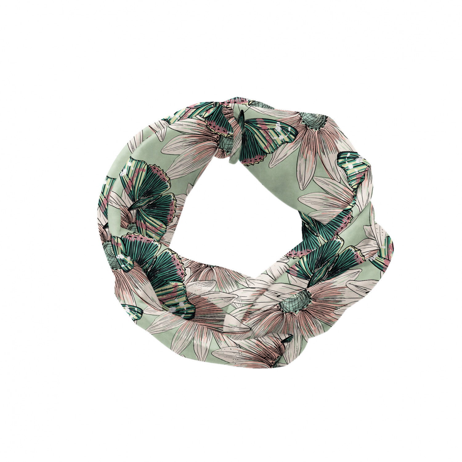 Ambesonne Botanical Form Headband Elastic Soft Women's Bandana for Daily Use - Picture 115 of 123