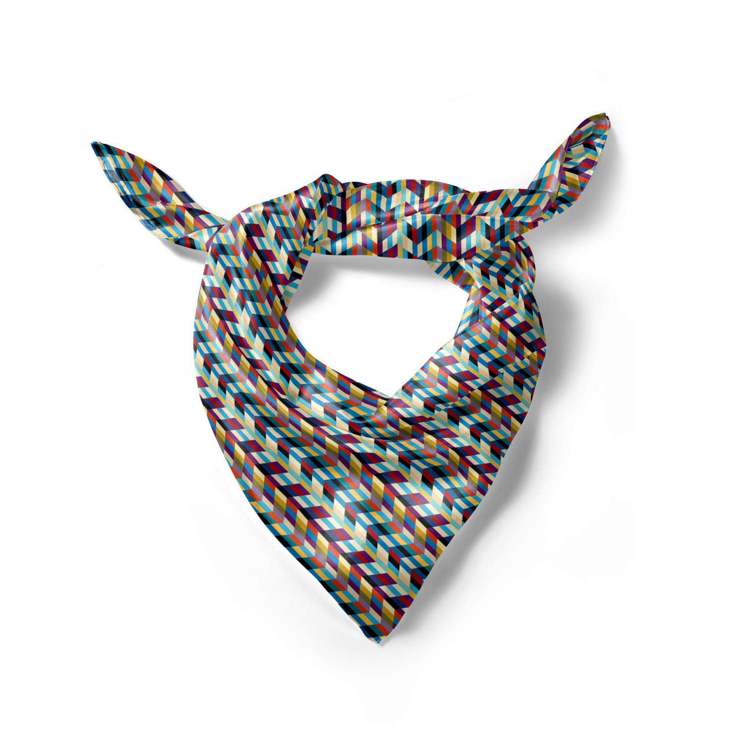 Ambesonne Chevron Zigzag Satin Hairscarf Head Wrap for Women in 3 Sizes - Picture 7 of 121