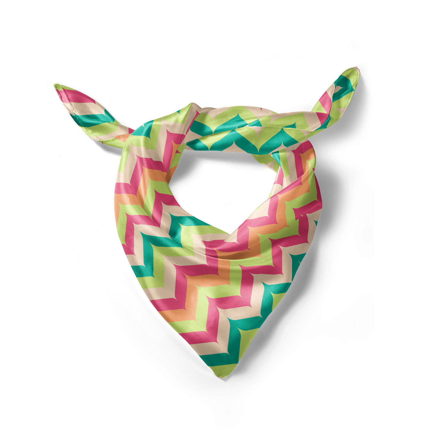 Ambesonne Chevron Zigzag Satin Hairscarf Head Wrap for Women in 3 Sizes - Picture 81 of 121