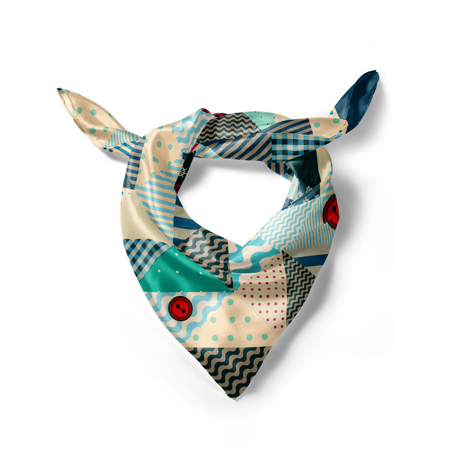 Ambesonne Chevron Zigzag Satin Hairscarf Head Wrap for Women in 3 Sizes - Picture 97 of 121