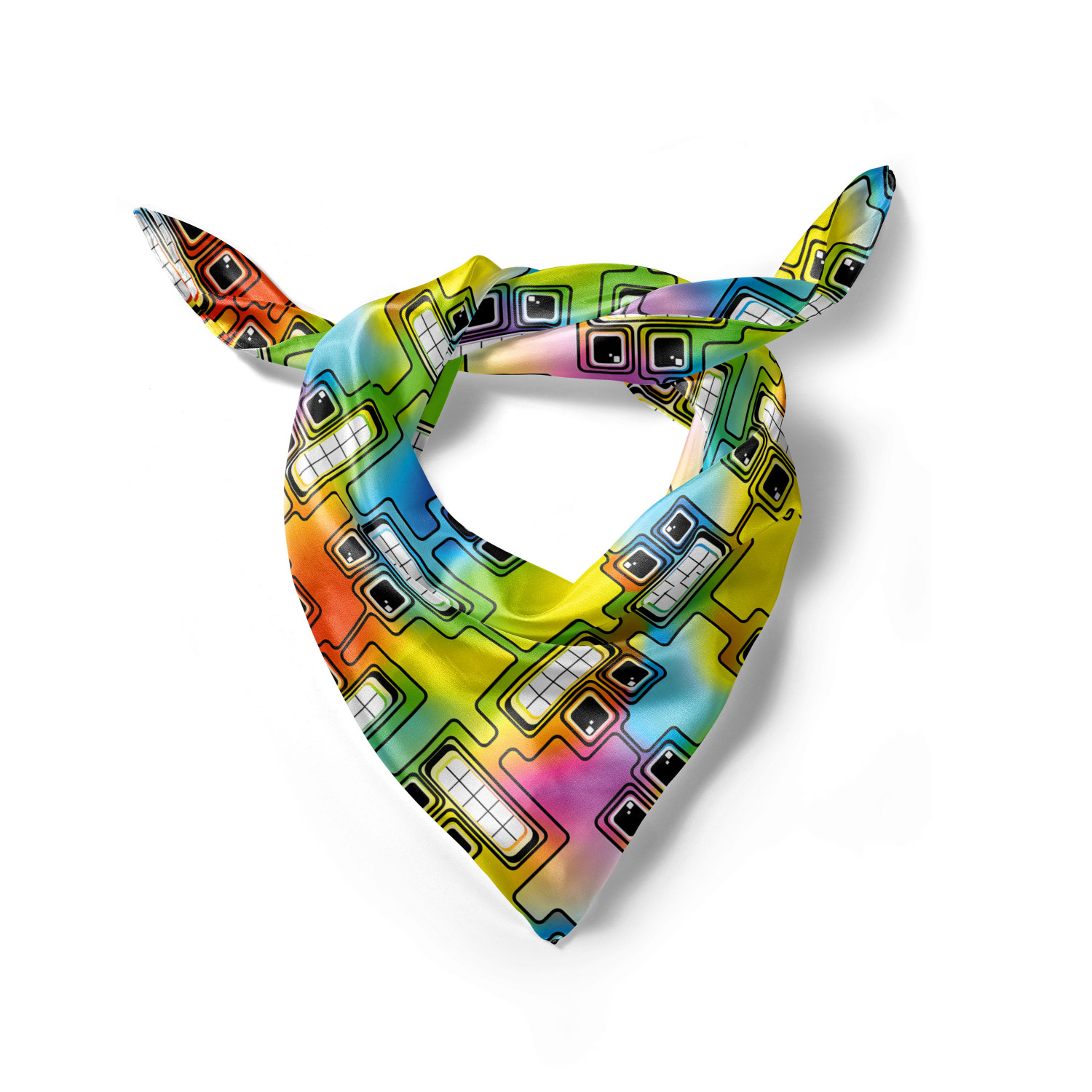 Ambesonne Muted Colors Satin Hairscarf Head Wrap for Women in 3 Sizes - Picture 43 of 123