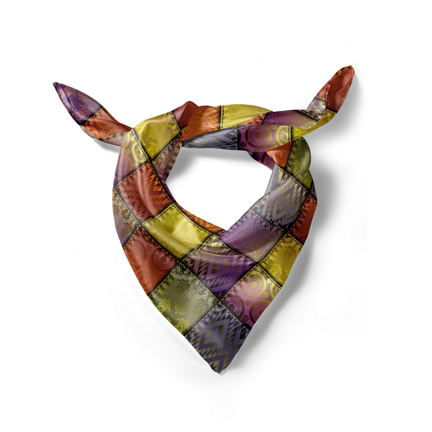 Ambesonne Muted Colors Satin Hairscarf Head Wrap for Women in 3 Sizes - Picture 31 of 123