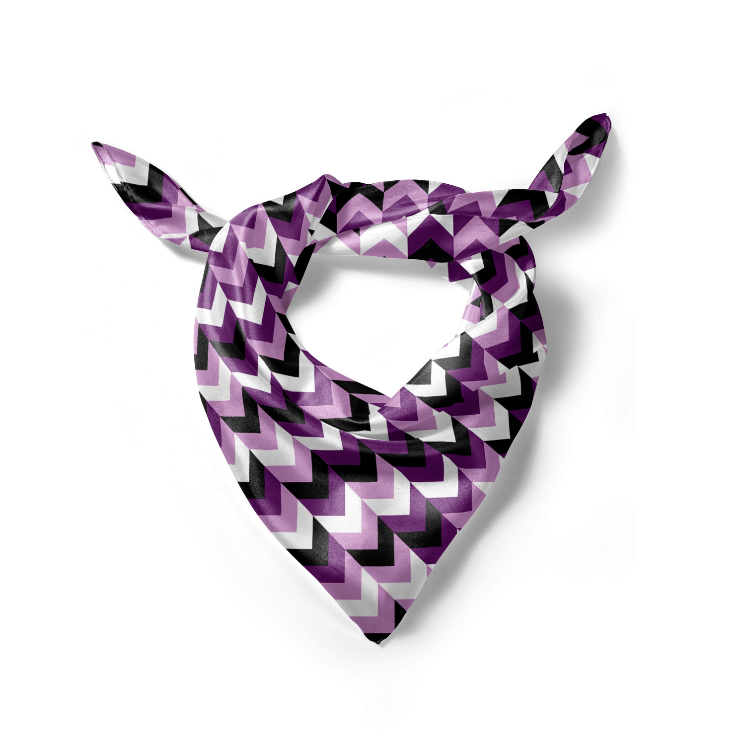 Ambesonne Chevron Zigzag Satin Hairscarf Head Wrap for Women in 3 Sizes - Picture 107 of 121