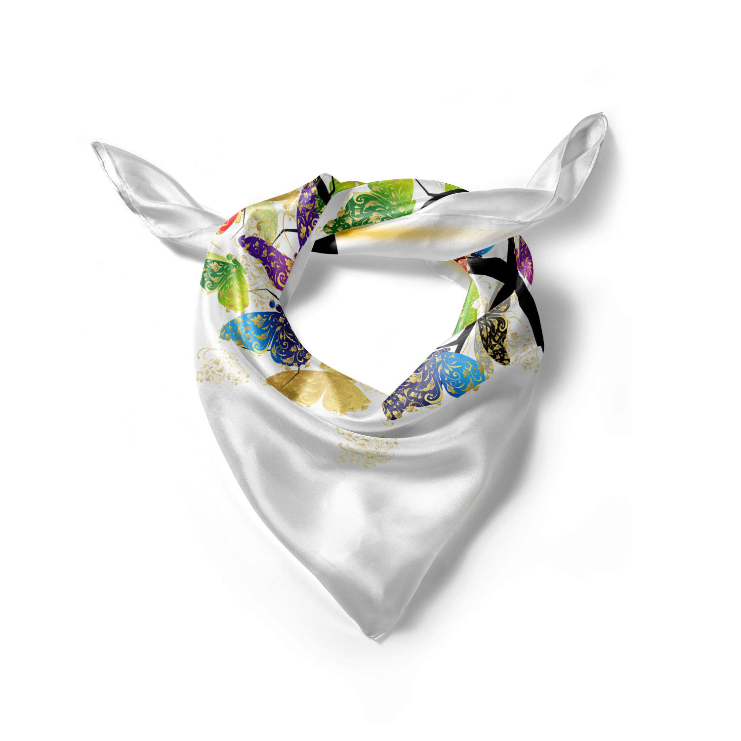 Ambesonne Muted Colors Satin Hairscarf Head Wrap for Women in 3 Sizes - Picture 35 of 123