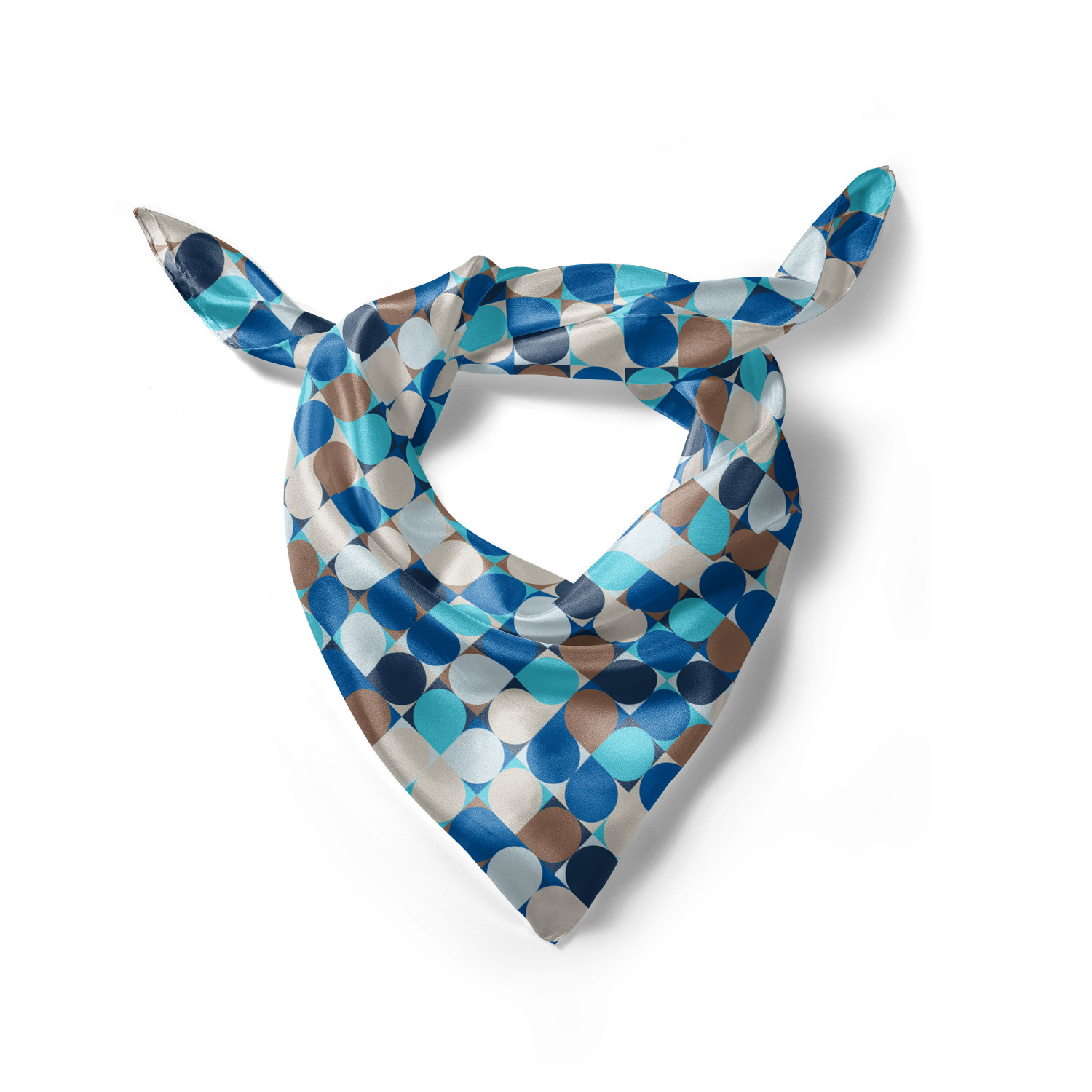 Ambesonne Teal Hairscarf Colorful Water Droplets Head Wrap