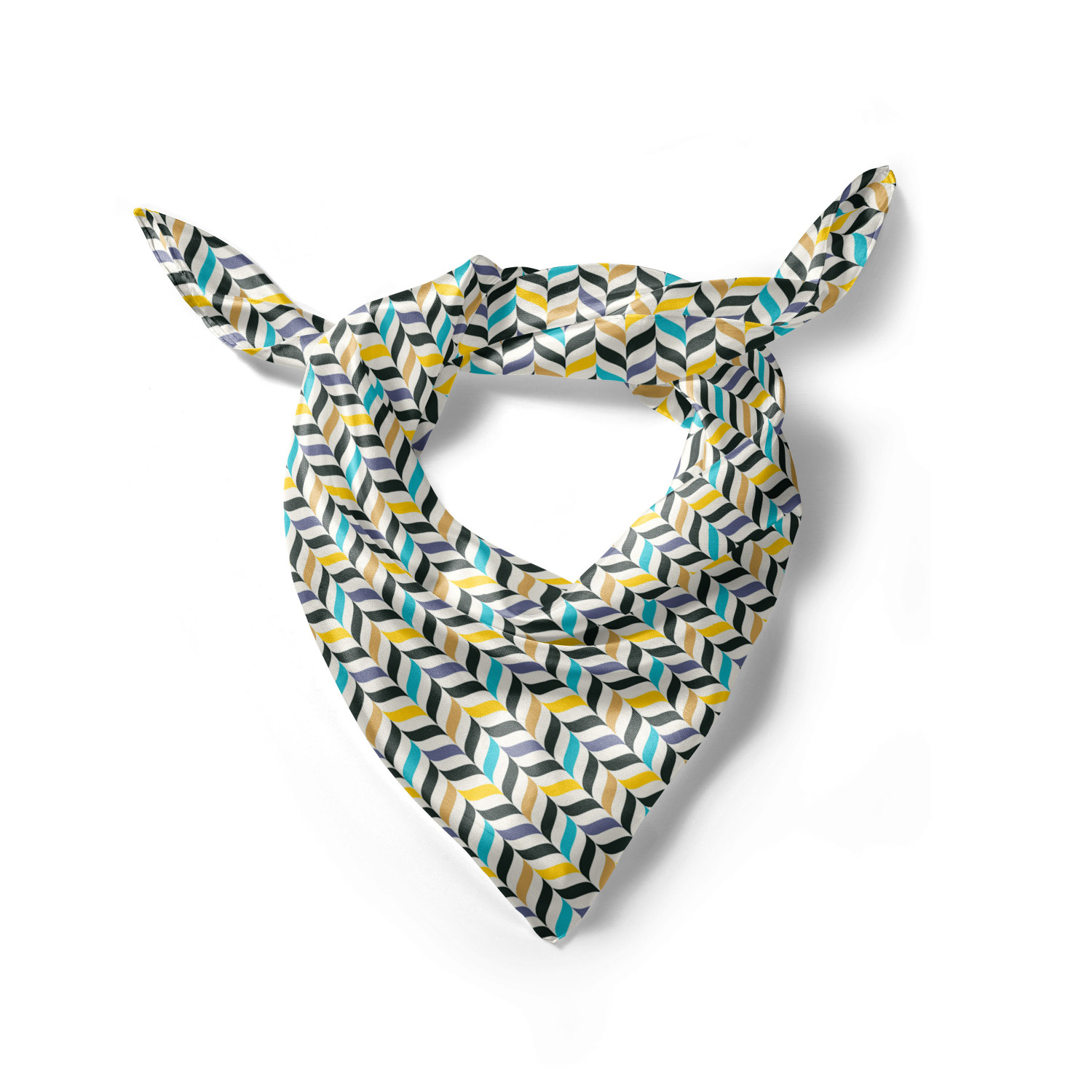 Ambesonne Chevron Zigzag Satin Hairscarf Head Wrap for Women in 3 Sizes - Picture 91 of 121