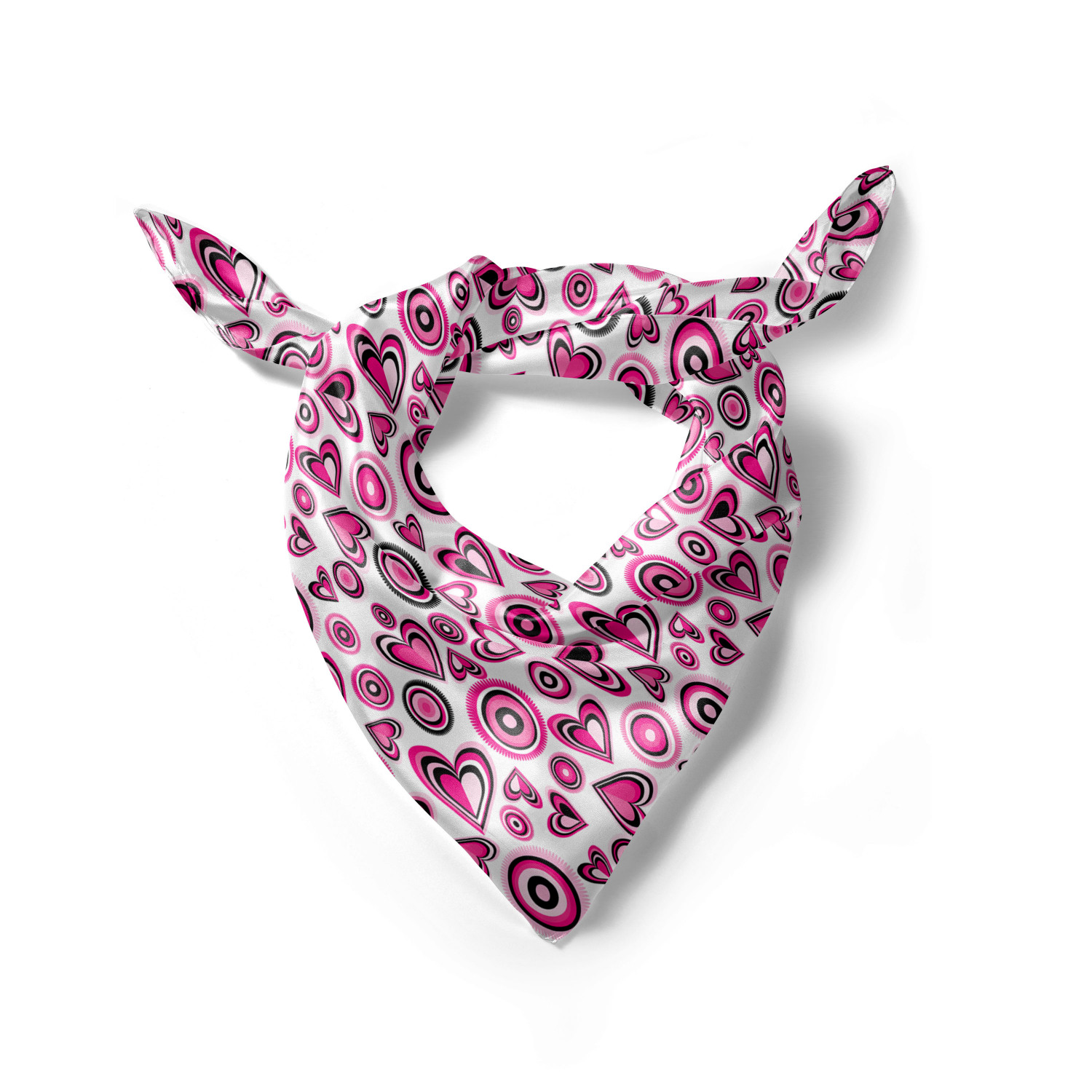 Ambesonne Love Theme Satin Hairscarf Head Wrap for Women in 3 Sizes - Picture 77 of 123