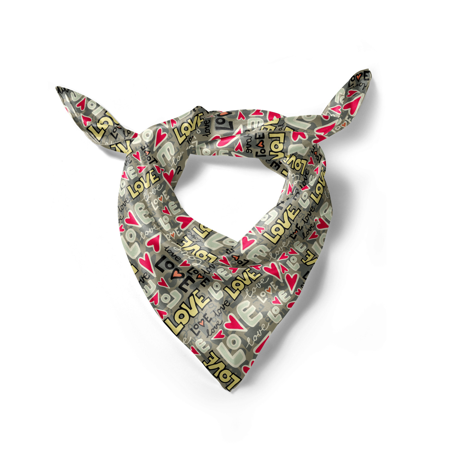 Ambesonne Love Theme Satin Hairscarf Head Wrap for Women in 3 Sizes - Picture 85 of 123