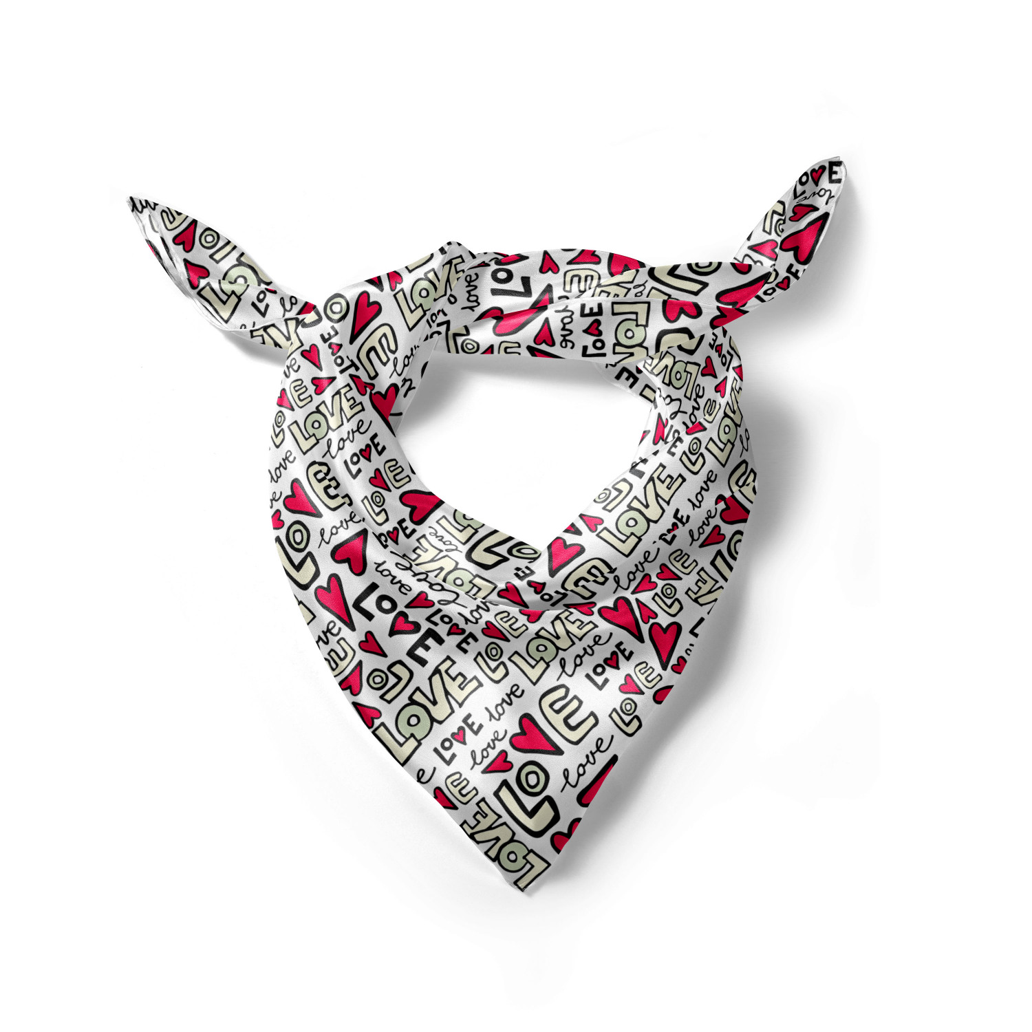 Ambesonne Love Theme Satin Hairscarf Head Wrap for Women in 3 Sizes - Picture 39 of 123